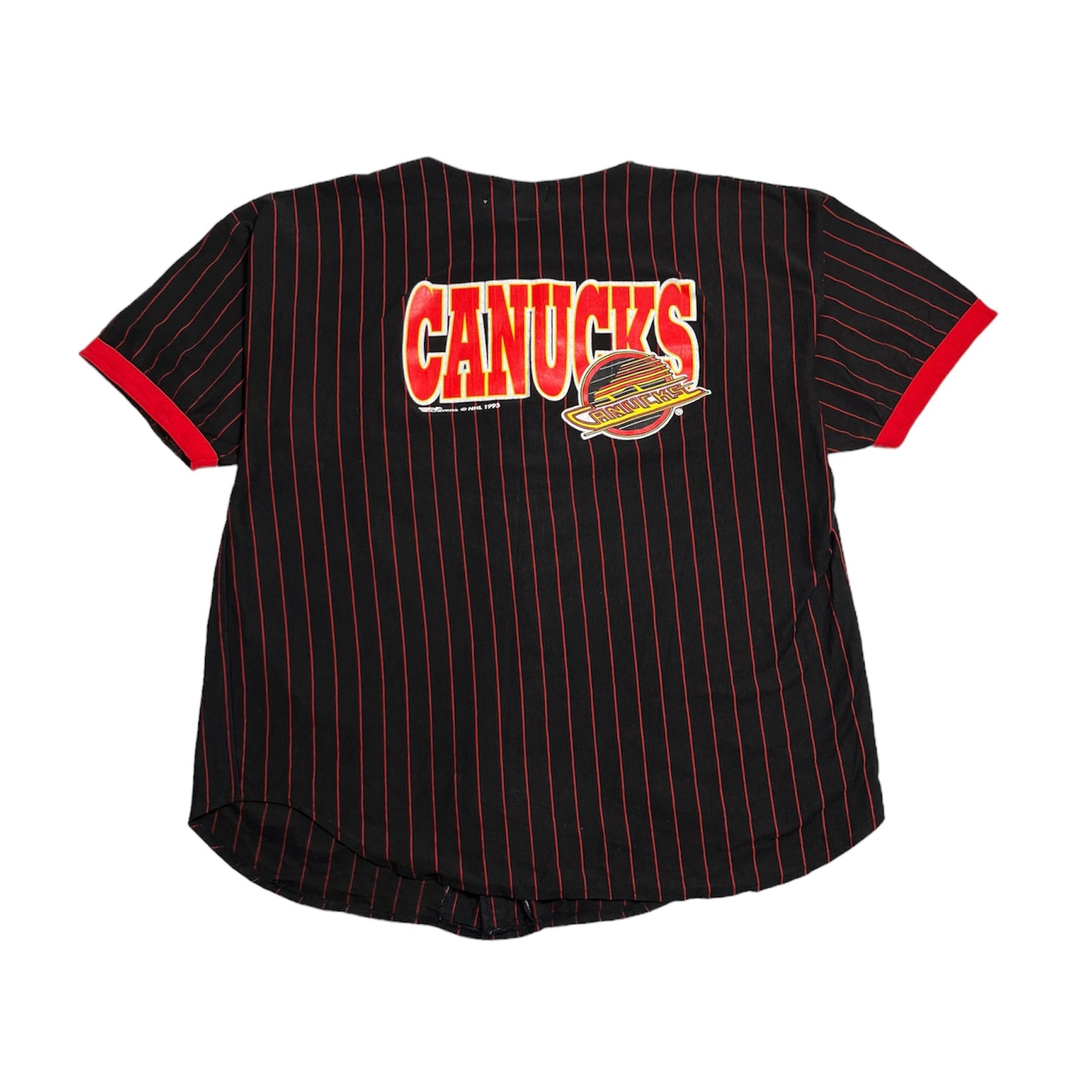 1993 Vancouver Canucks Ravens Pinstripe Jersey L