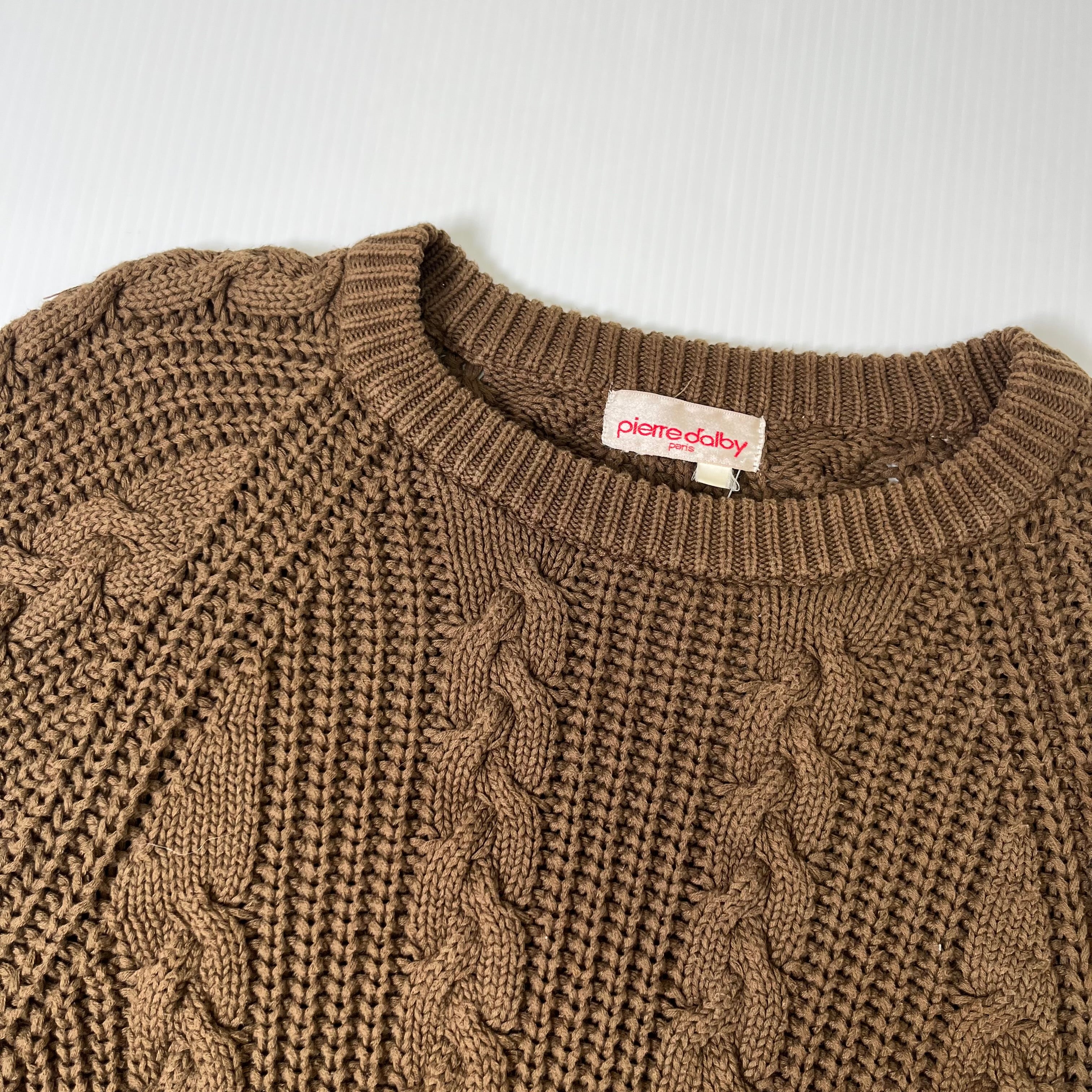Vintage Pierre Dalby Cable Knit Sweater XL