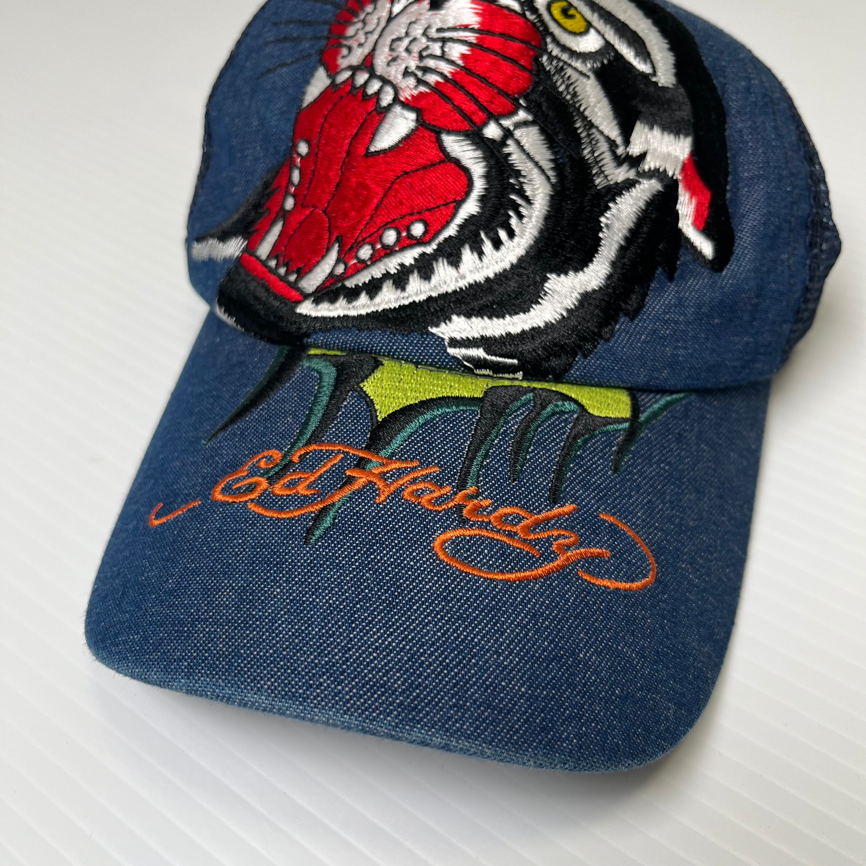 Y2K Ed Hardy Denim Trucker Hat