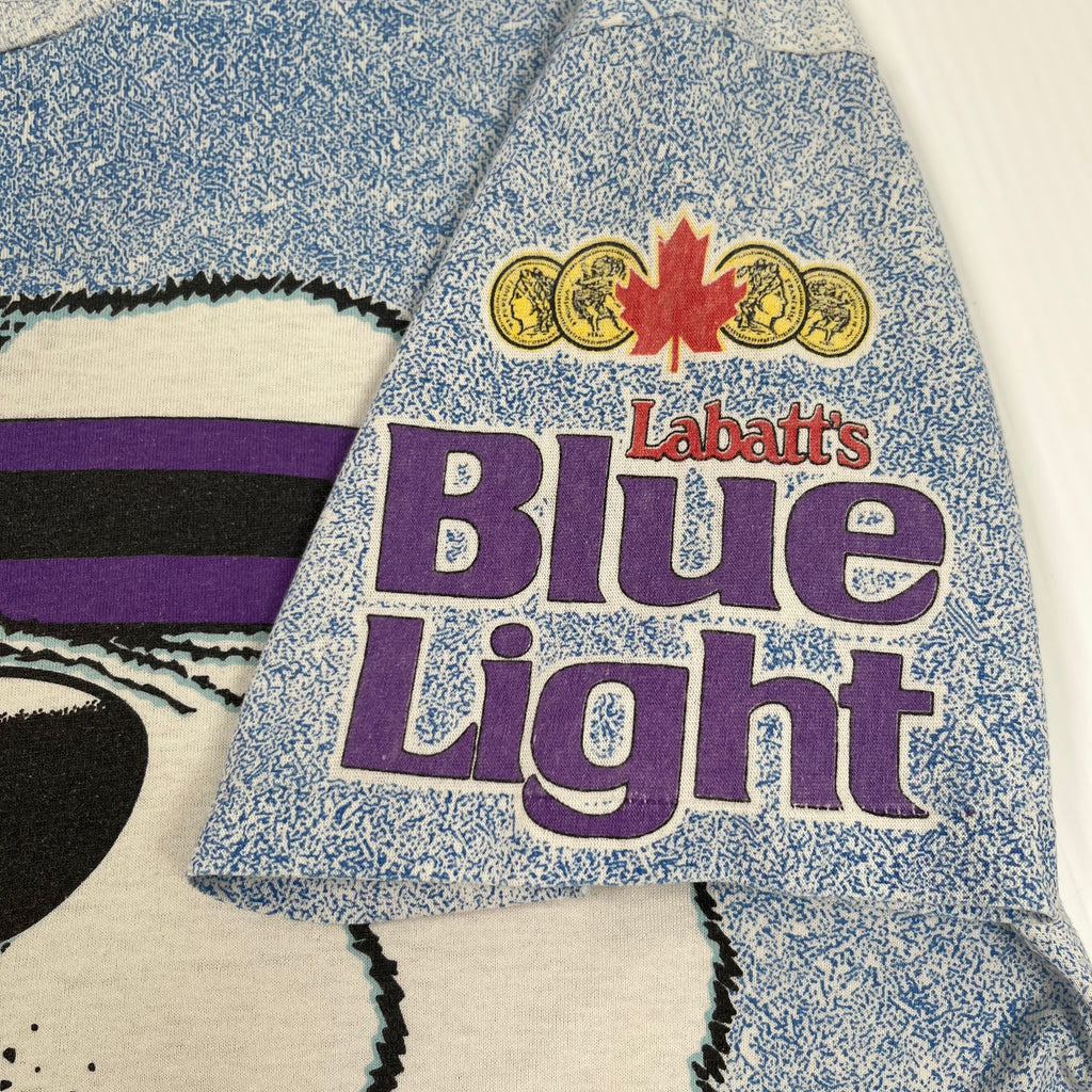 90s Labatt's Blue Light Ice Cool Polar Bear Tee L