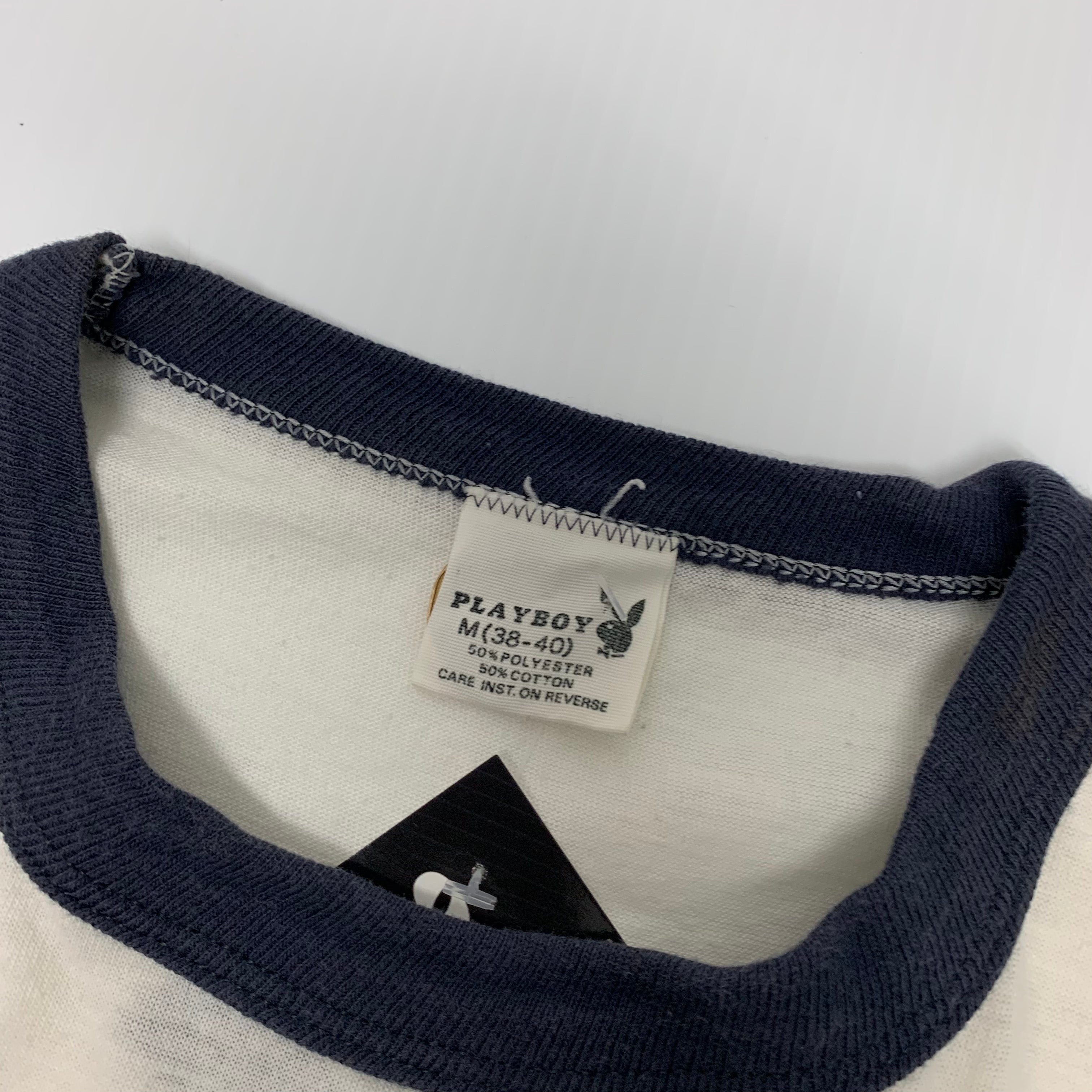 70s Playboy Bunny Ringer Tee M