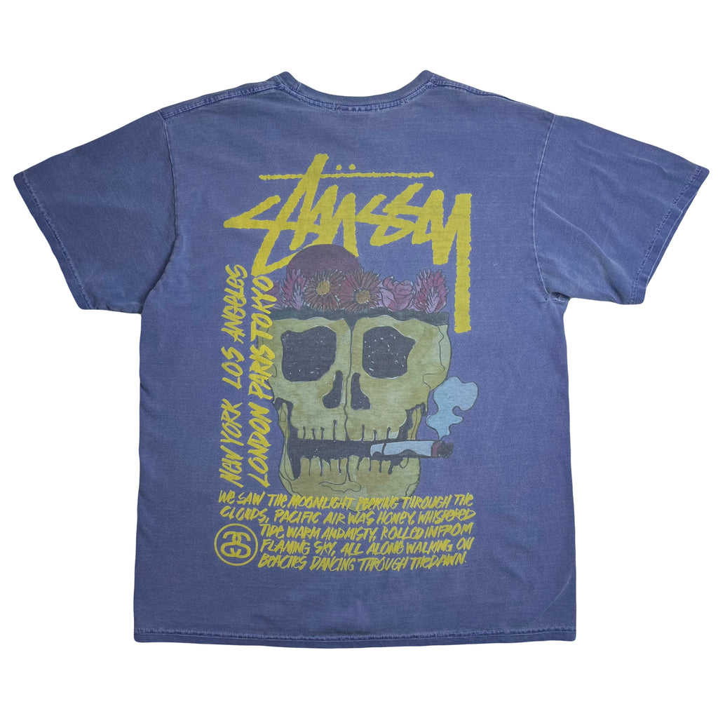 Stussy Flower and Skull Graphic Tee M