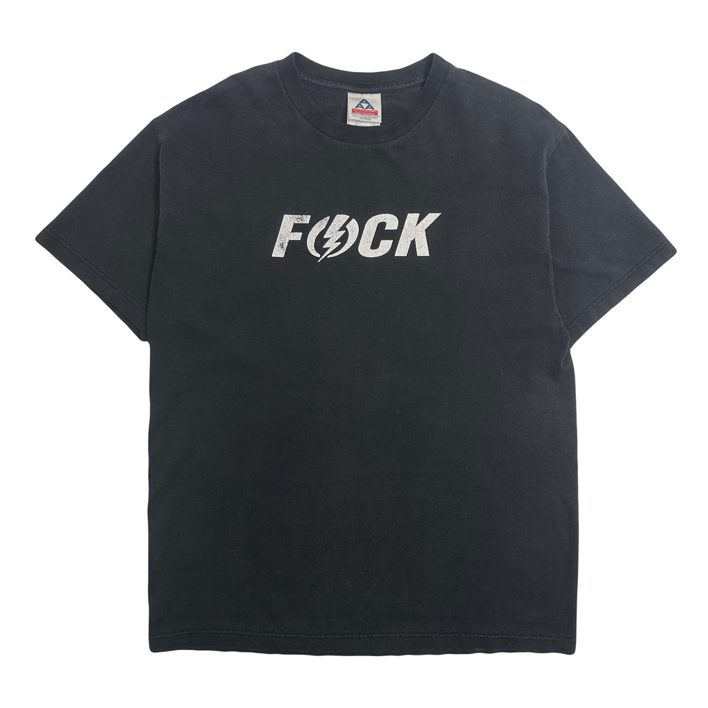 Vintage F*ck Lightning Bolt Graphic Tee L