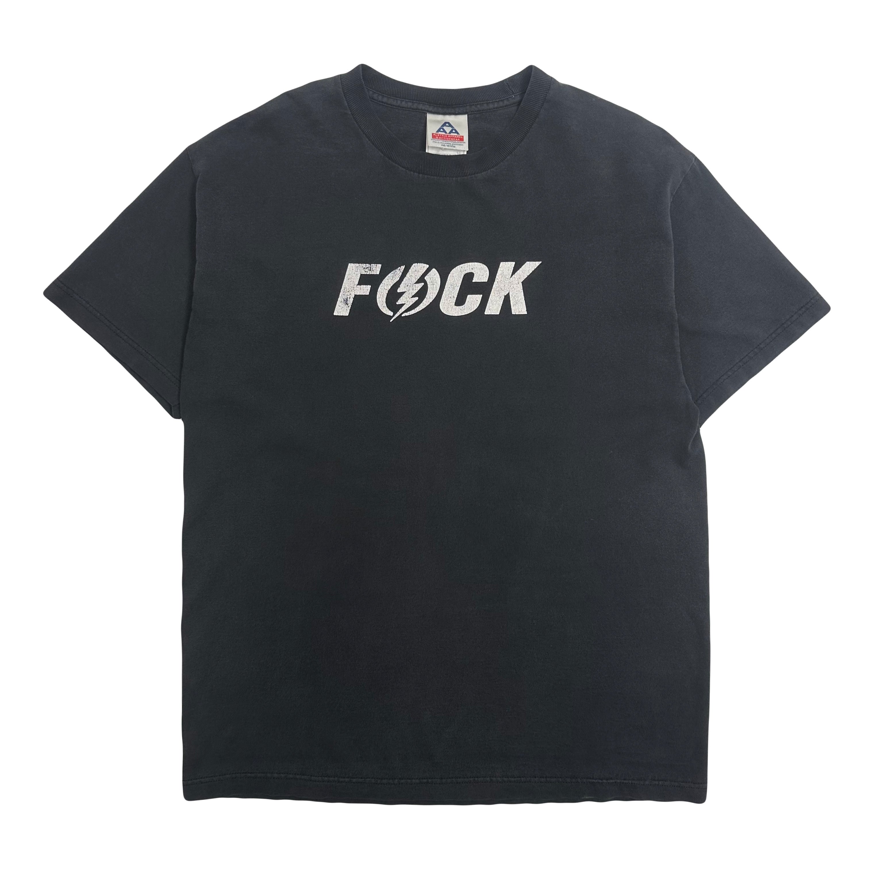 Vintage F*ck Lightning Bolt Graphic Tee L