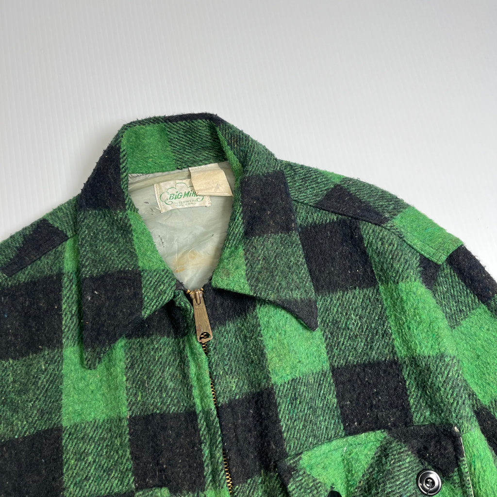 Vintage Big Mike Plaid Full Zip Flannel Jacket L