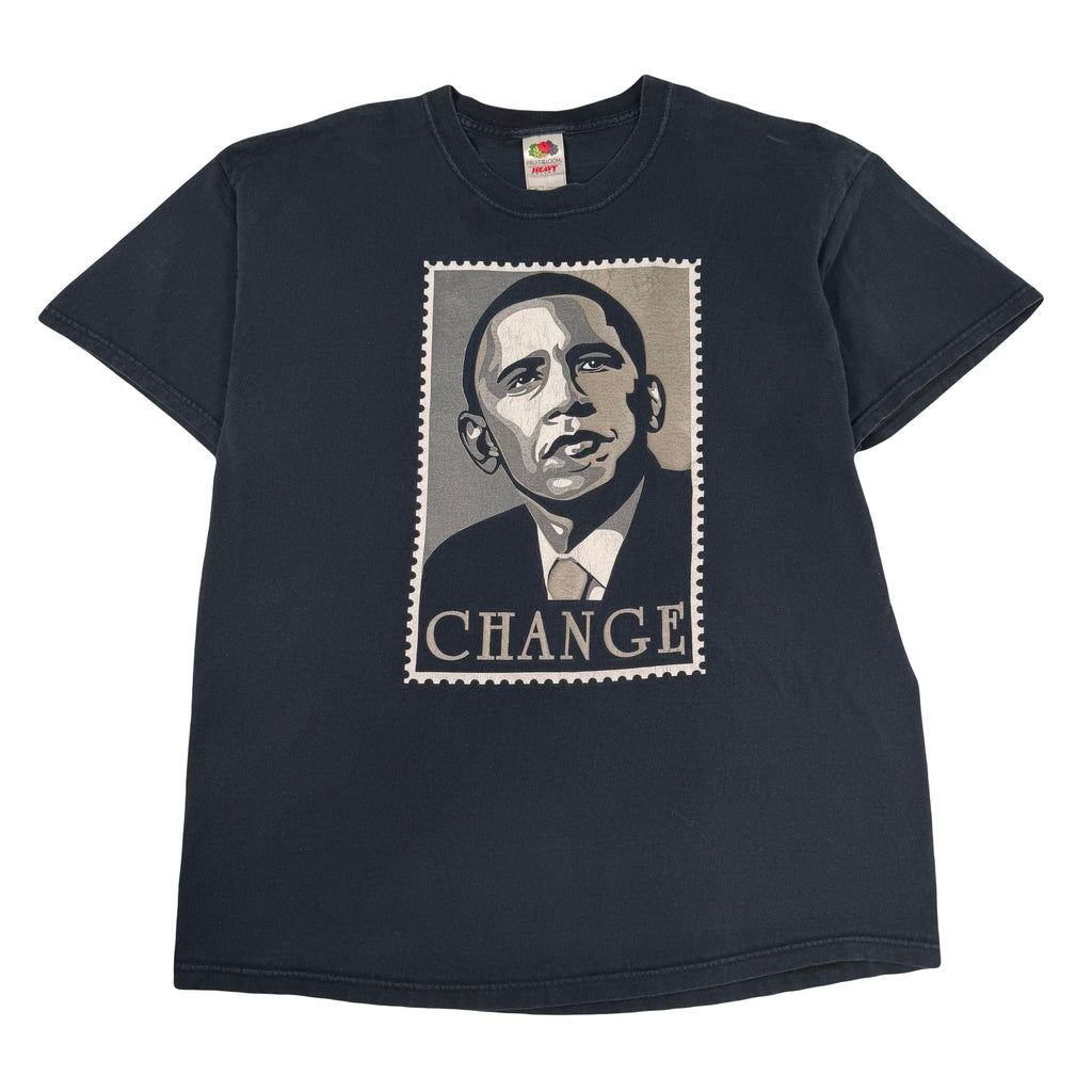2000s Obama Change Graphic Tee XL