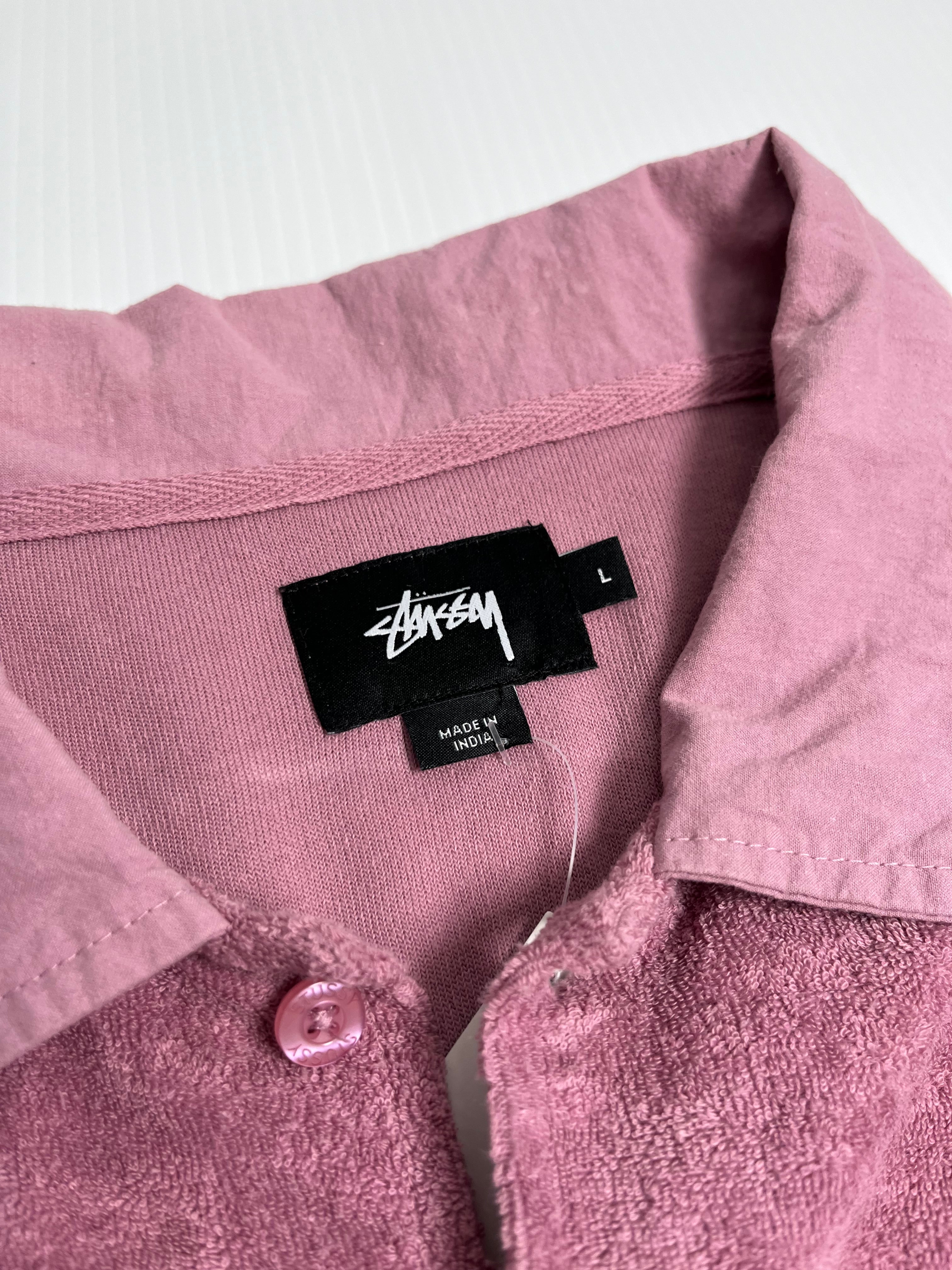 Stussy Terry Cloth Polo Shirt L