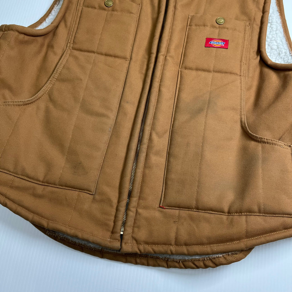 Vintage Dickies Sherpa Lined Work Vest L