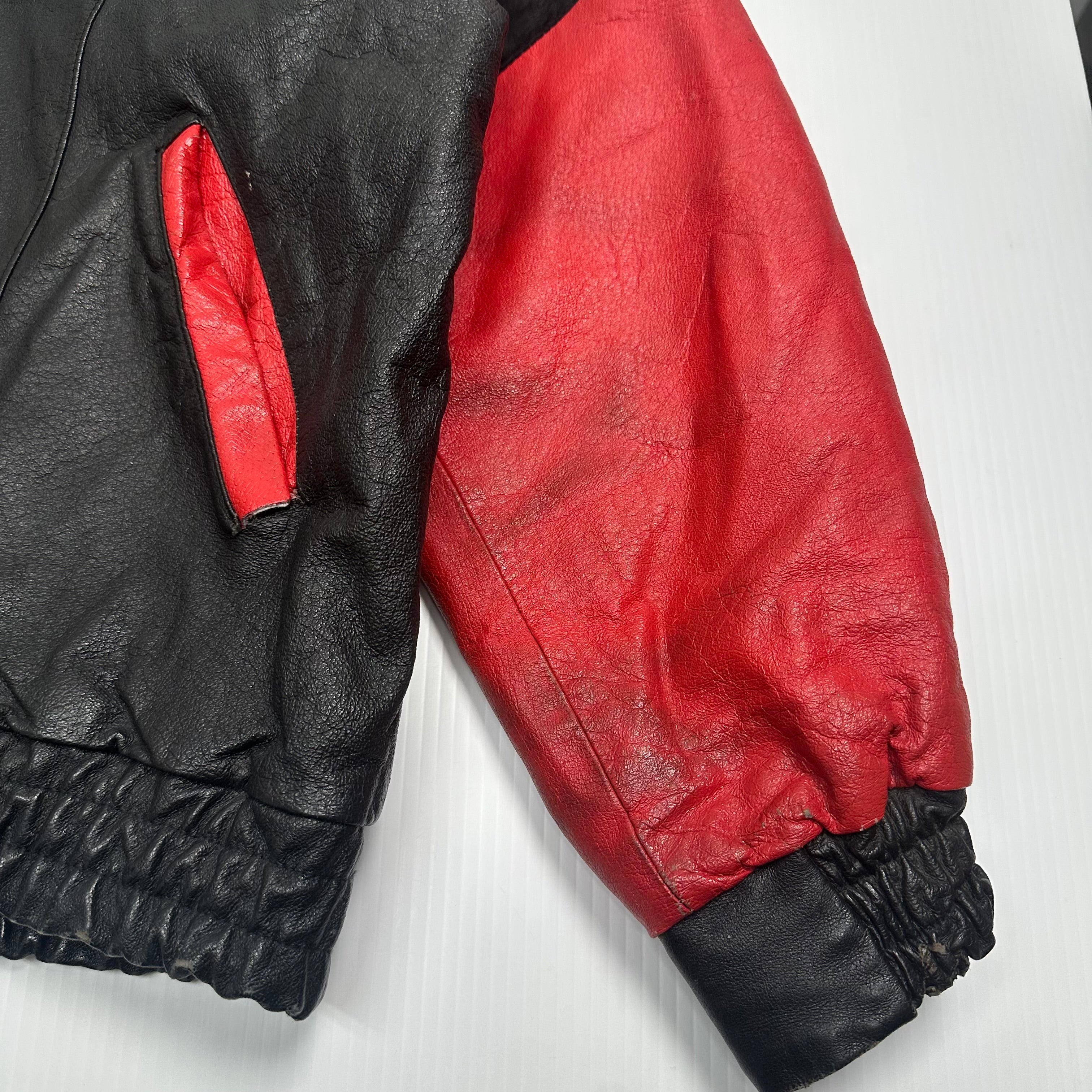 Vintage Chicago Basketball Leather Jacket XL