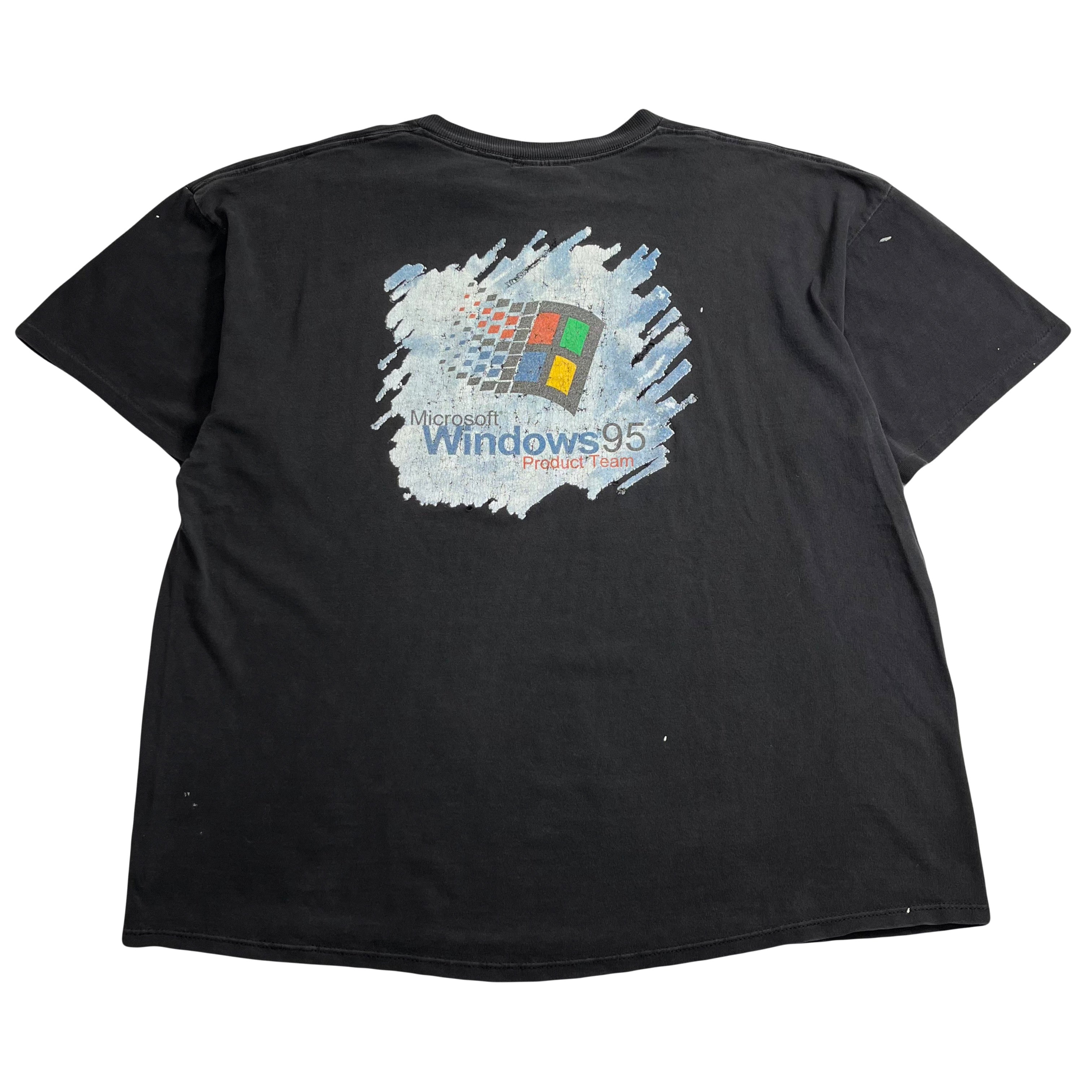 Vintage Microsoft Windows 95 Distressed Tee XXL