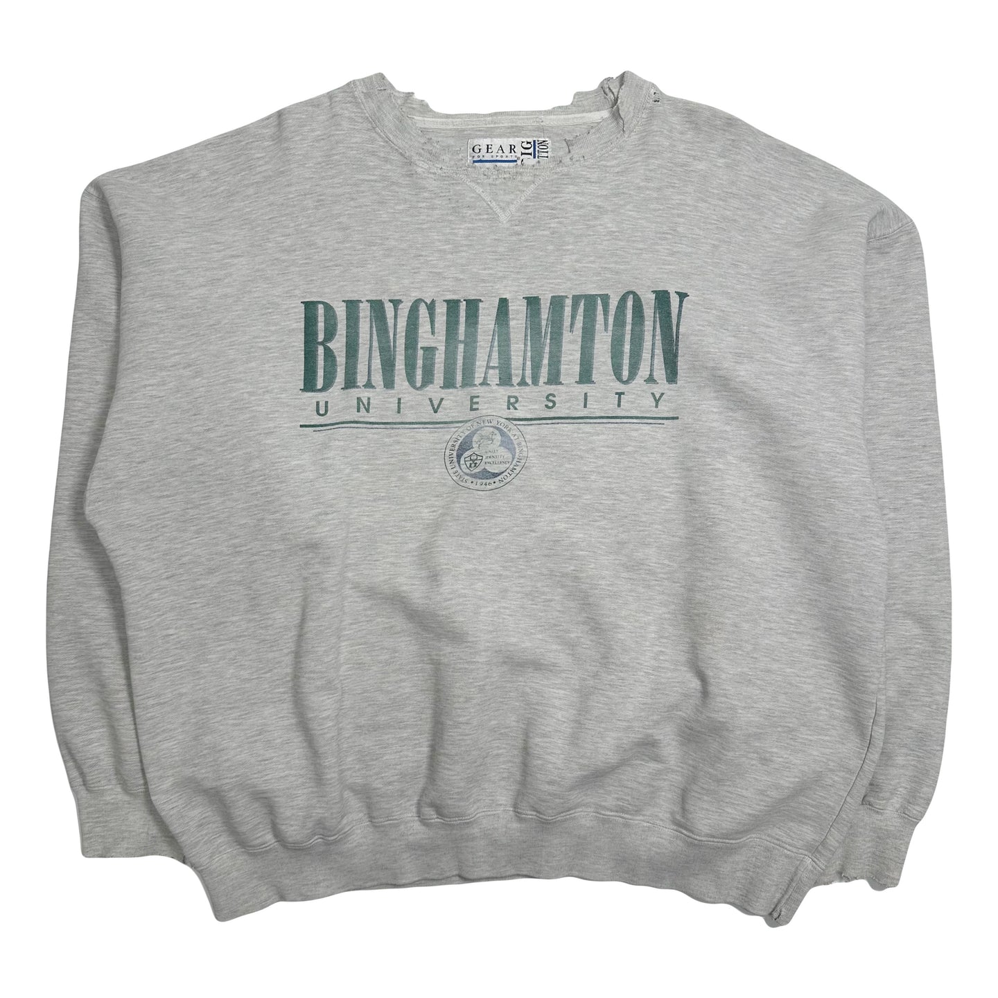 Vintage Binghamton University Distressed Crewneck XL