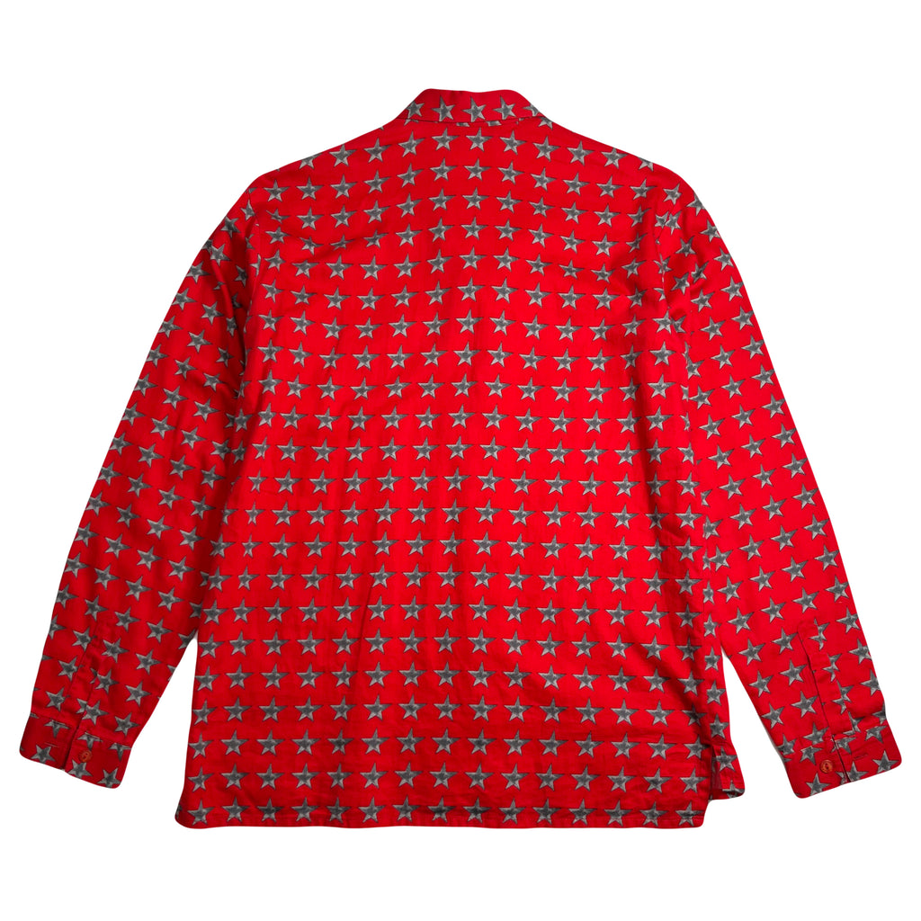 Vintage Versace Jeans Couture Star Pattern Button Up Shirt S