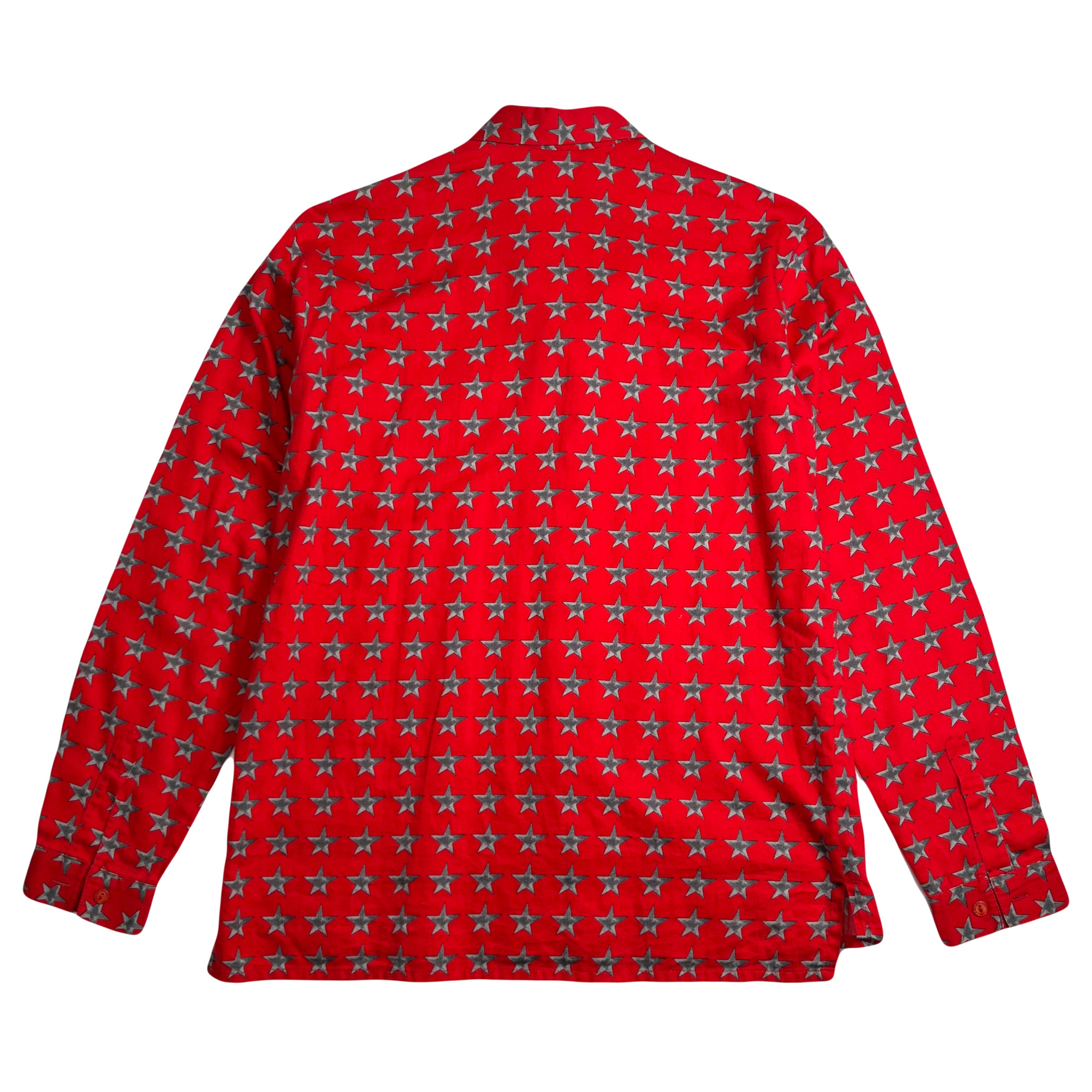 Vintage Versace Jeans Couture Star Pattern Button Up Shirt S