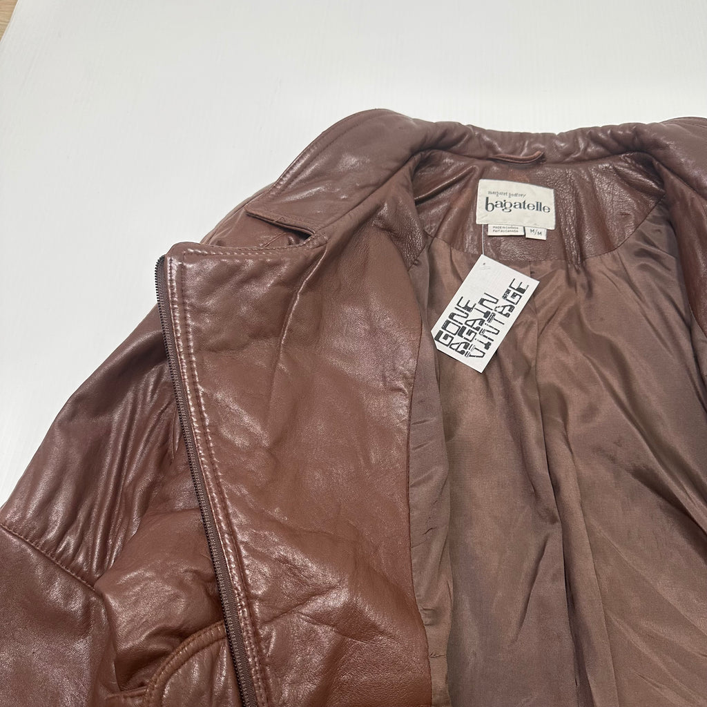 Vintage Bagatelle Leather Bomber Jacket M