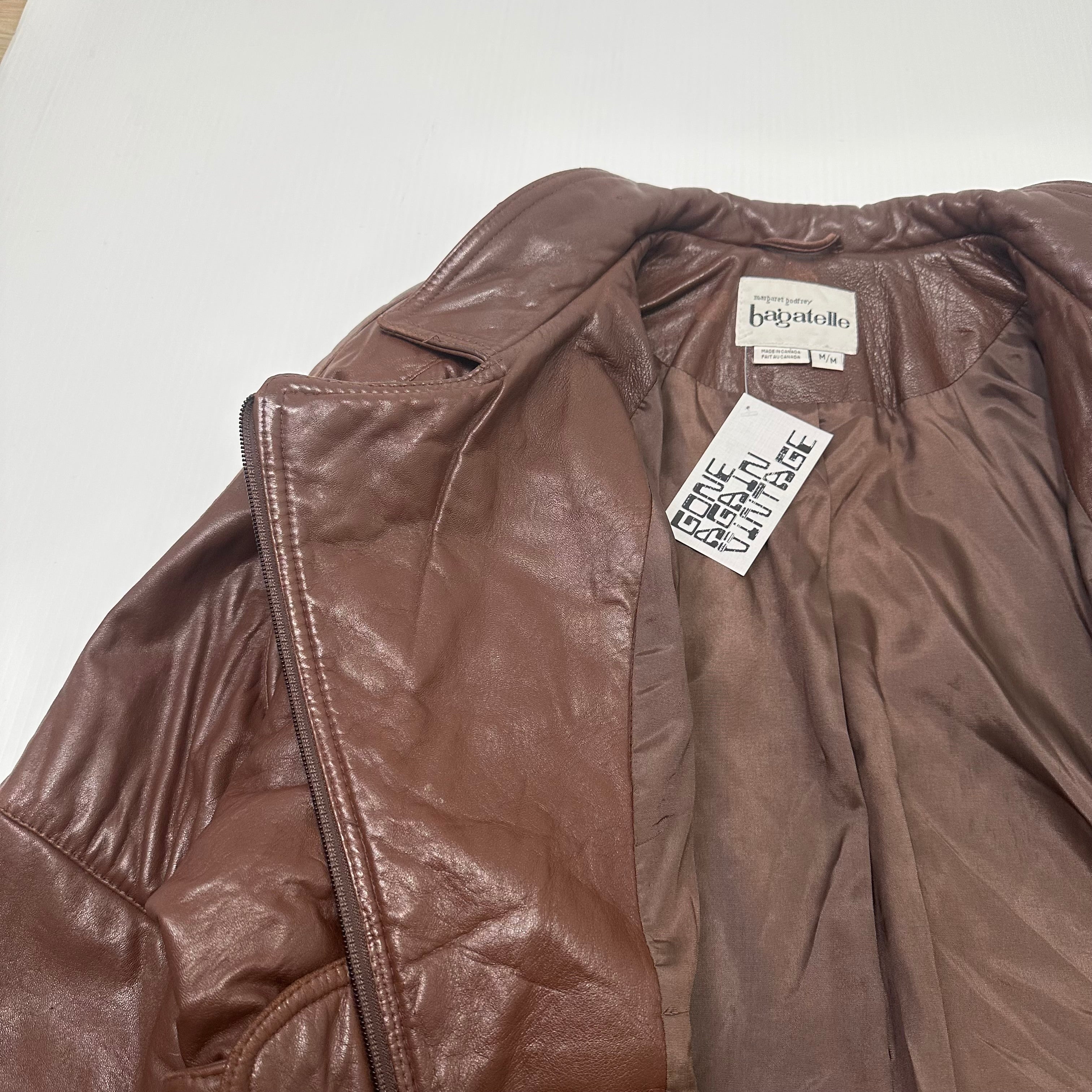 Vintage Bagatelle Leather Bomber Jacket M