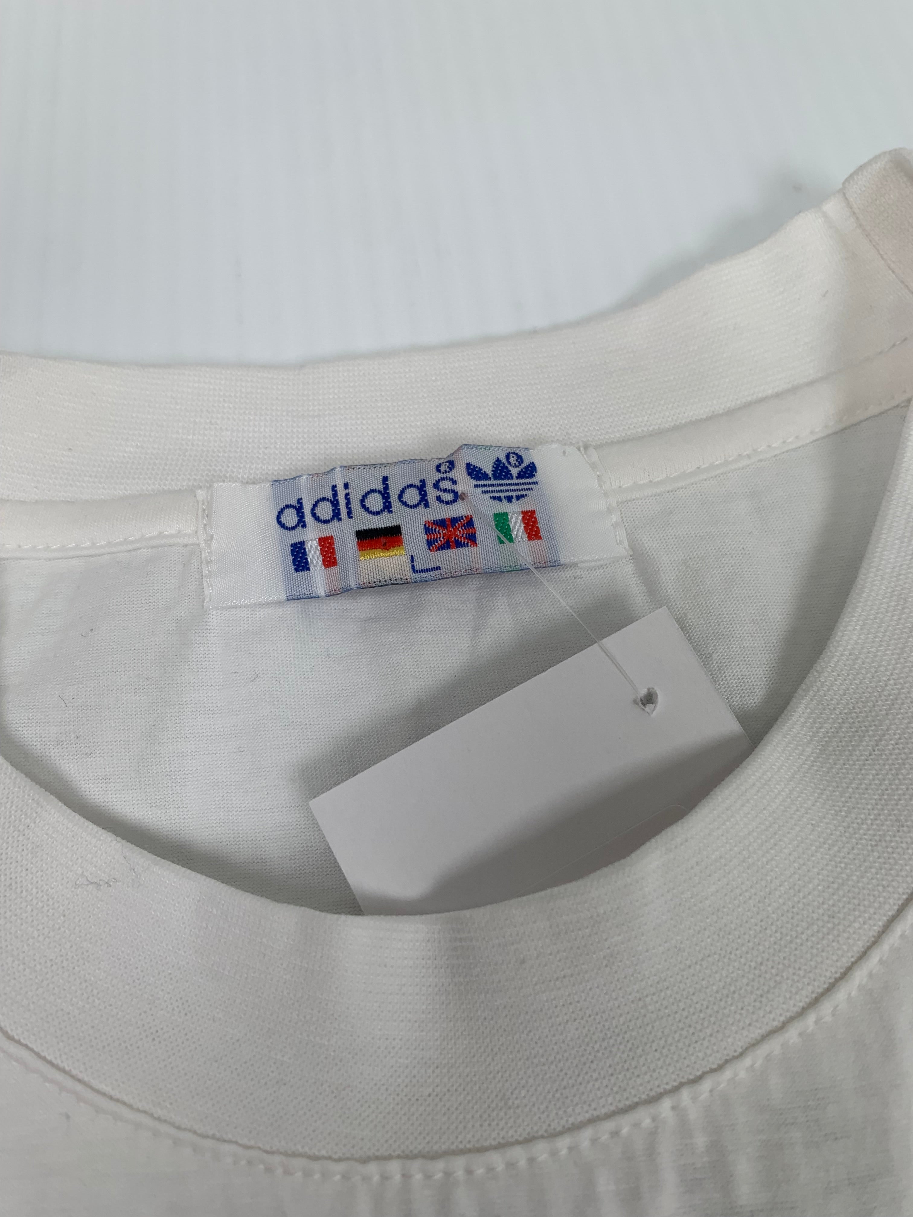 Vintage Adidas World Cup Italia 90 Trophy Tee L