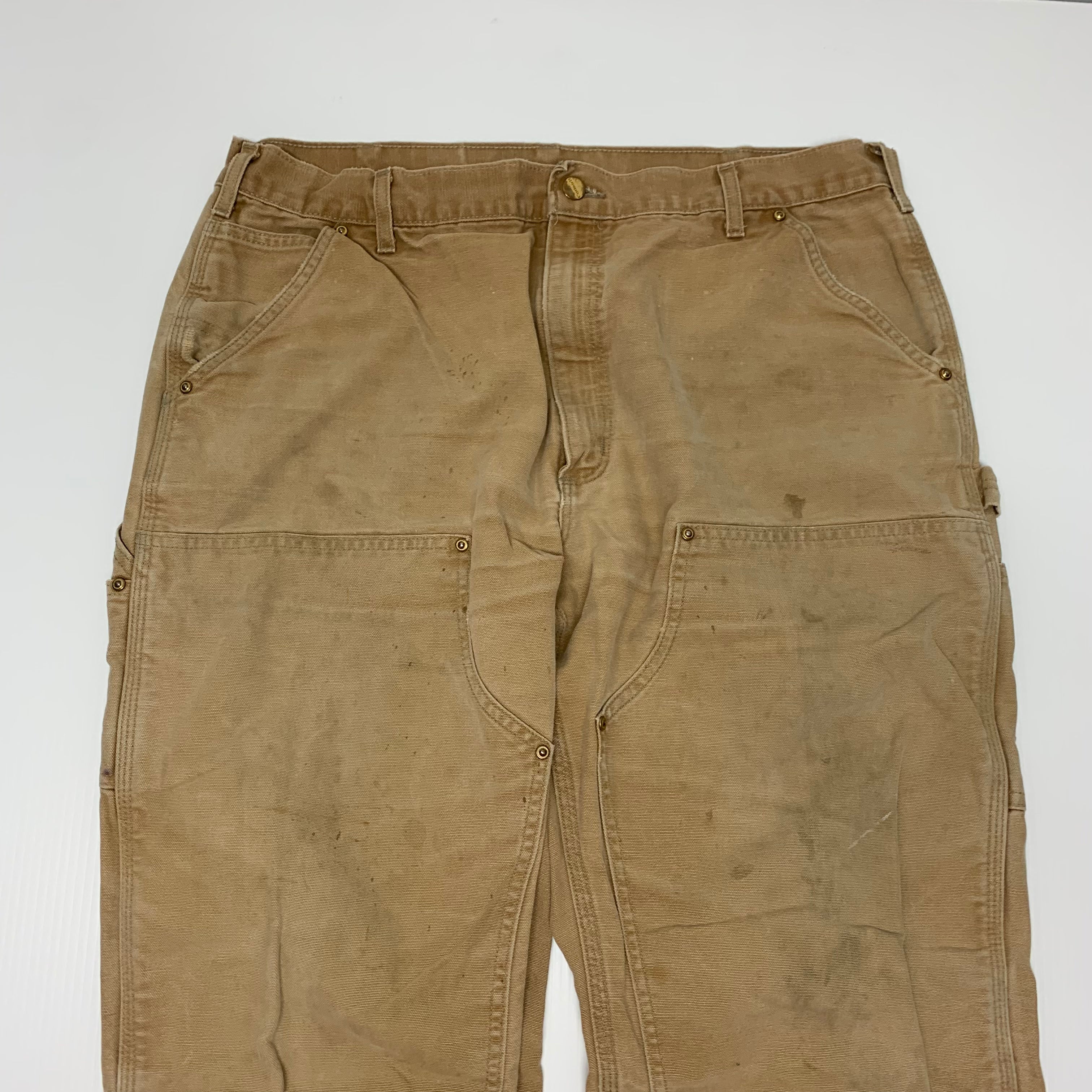 Carhartt Tan Double Knee Denim 38x32 0904