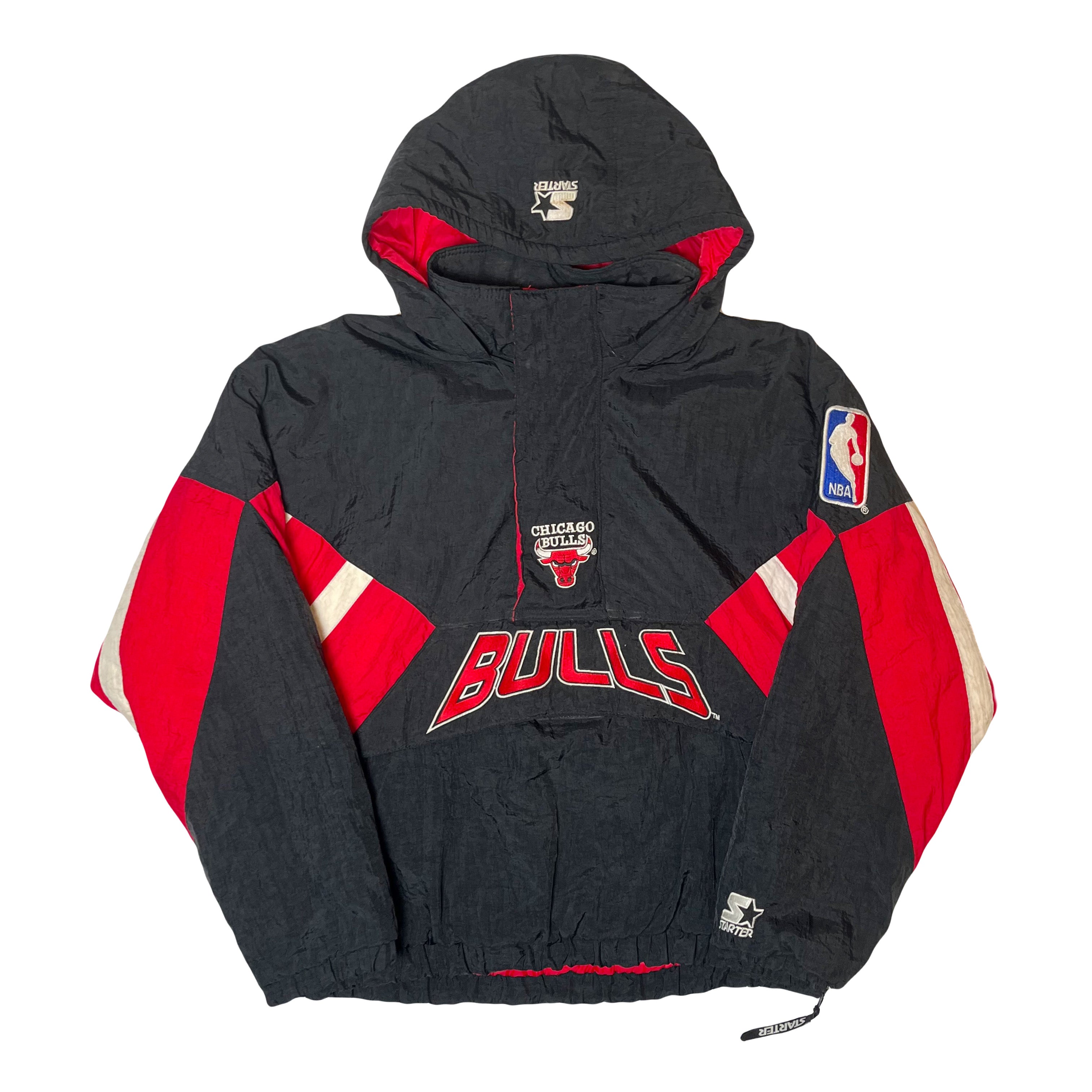 Vintage Starter Chicago Bulls 1/4 Zip Puffer Jacket Women's L