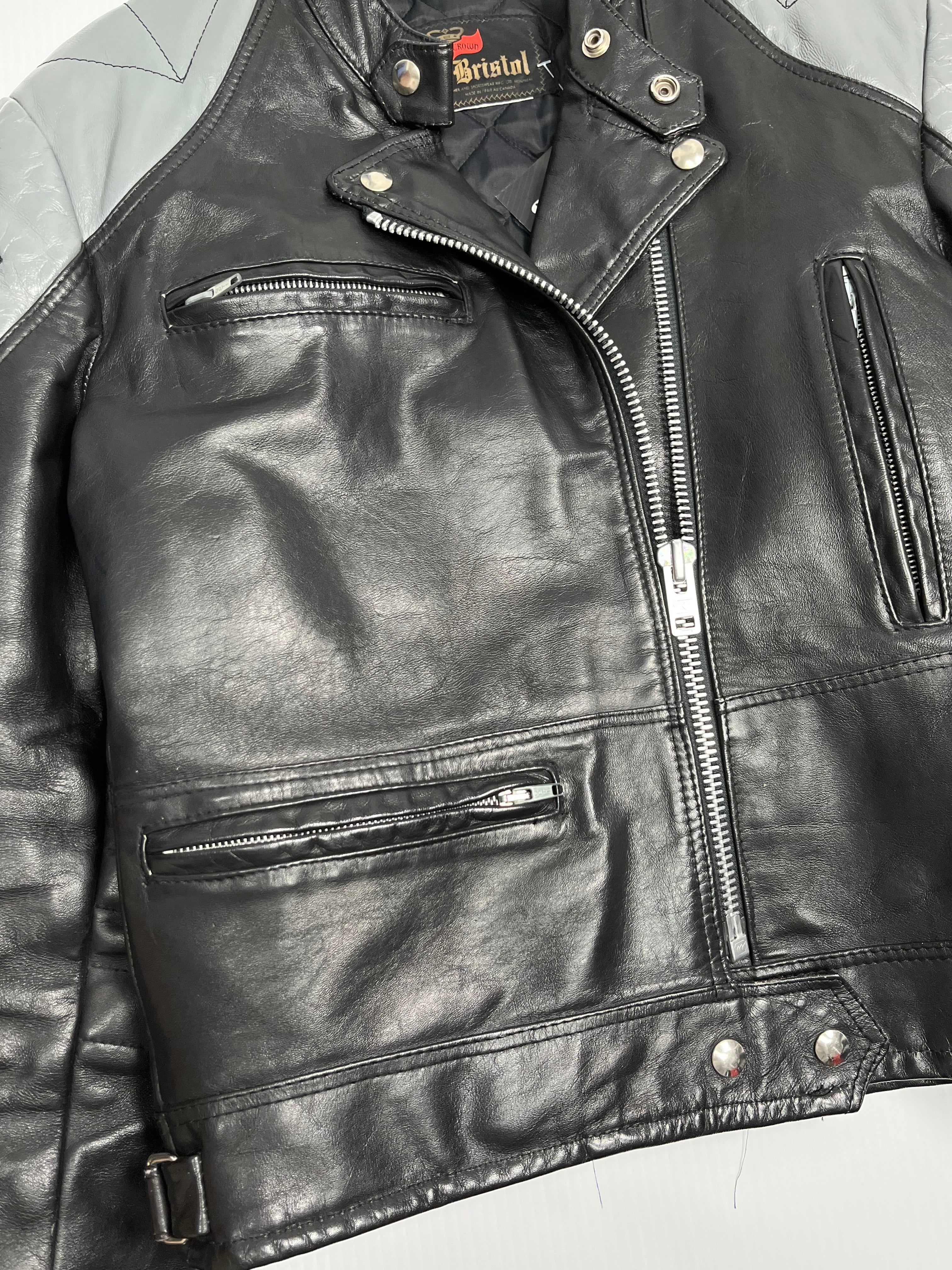 Vintage Bristol Leather Moto Jacket S