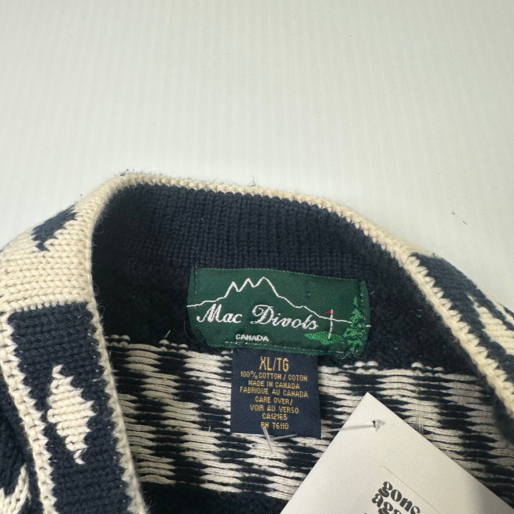 Vintage Mac Divots Pattern Knit Sweater XL