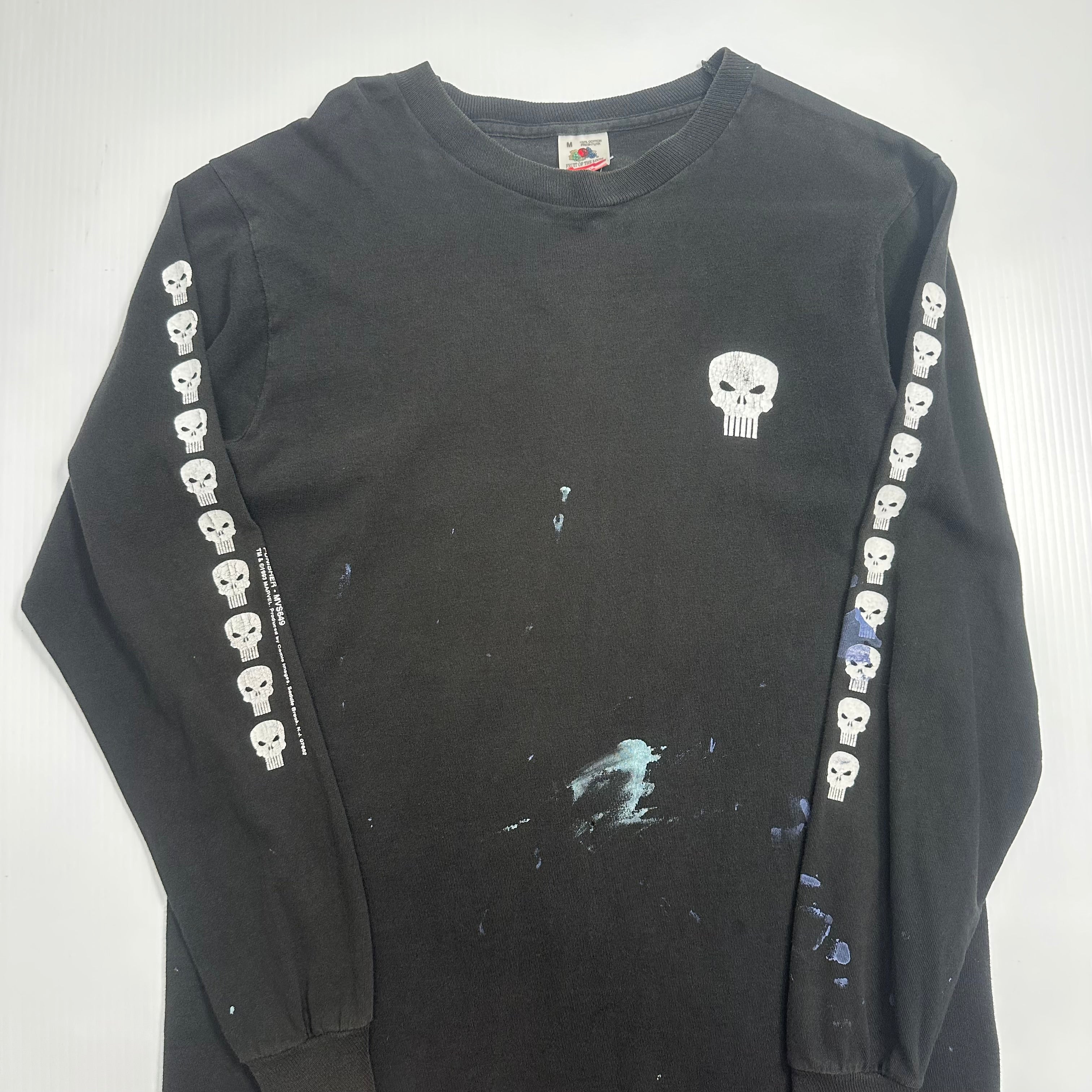 1993 Marvel Punisher Thrashed Longsleeve Shirt M