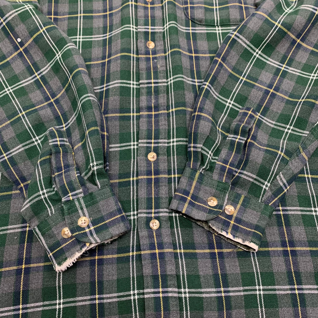 90s Marks Work Warehouse Plaid Button-Up L