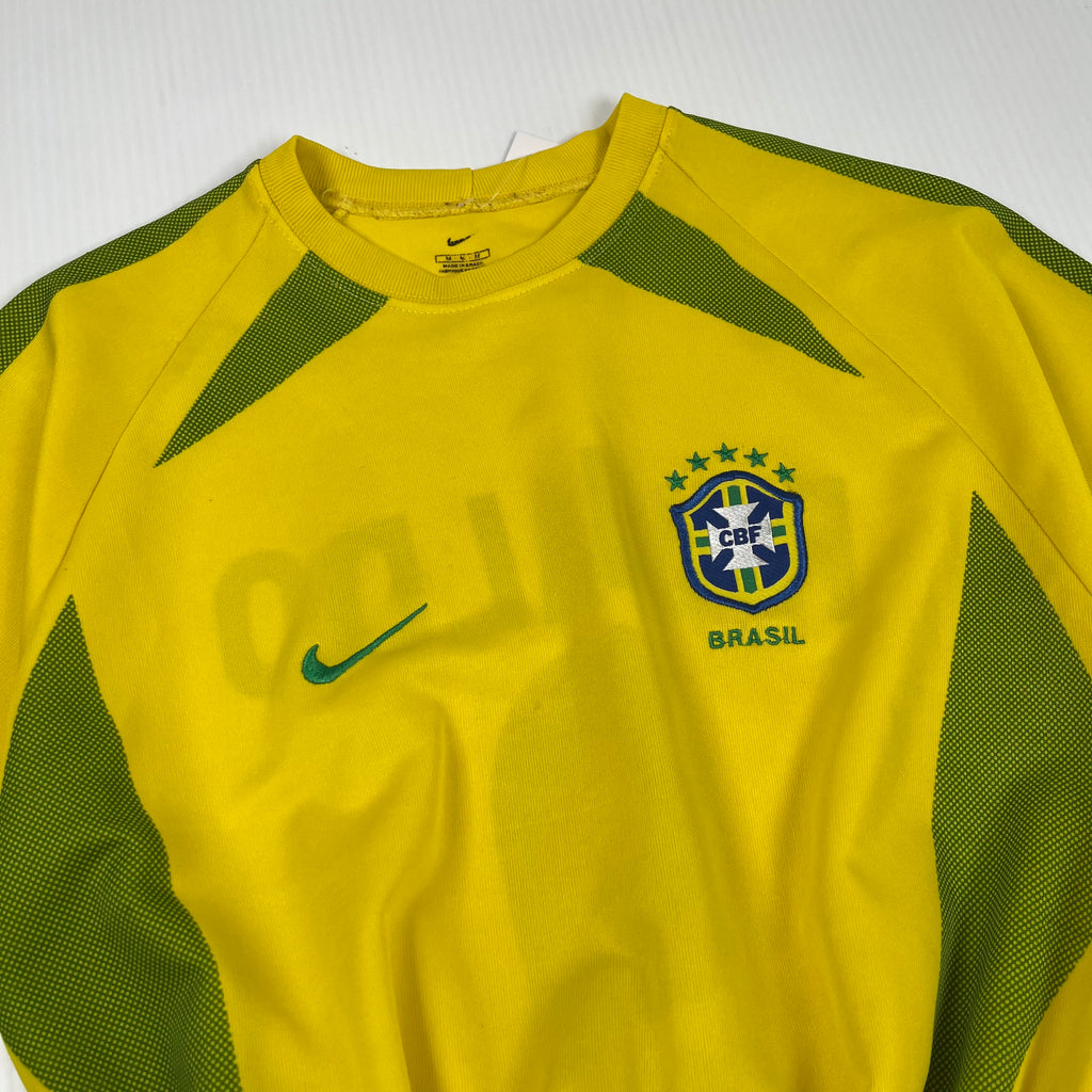 Rework Shirred Nike Brasil Ronaldo #9 Home Jersey Women's M