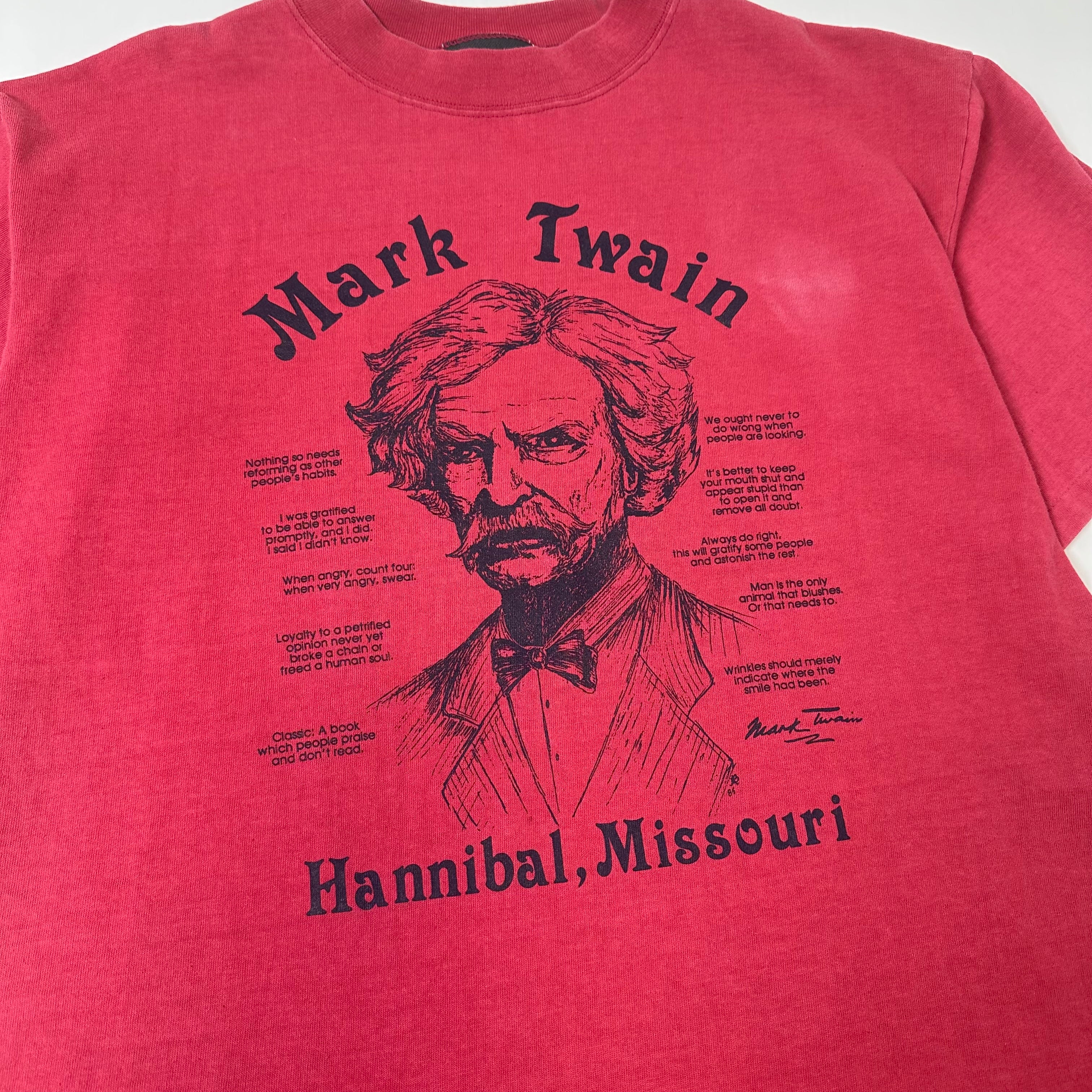 Vintage Mark Twain Hannibal, Missouri Graphic Tee L