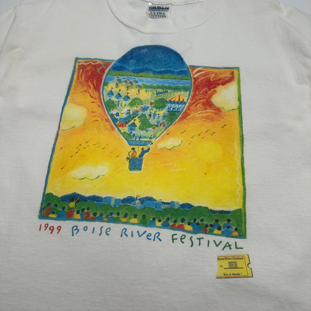 1999 Boise River Festival Hot Air Balloon Tee L