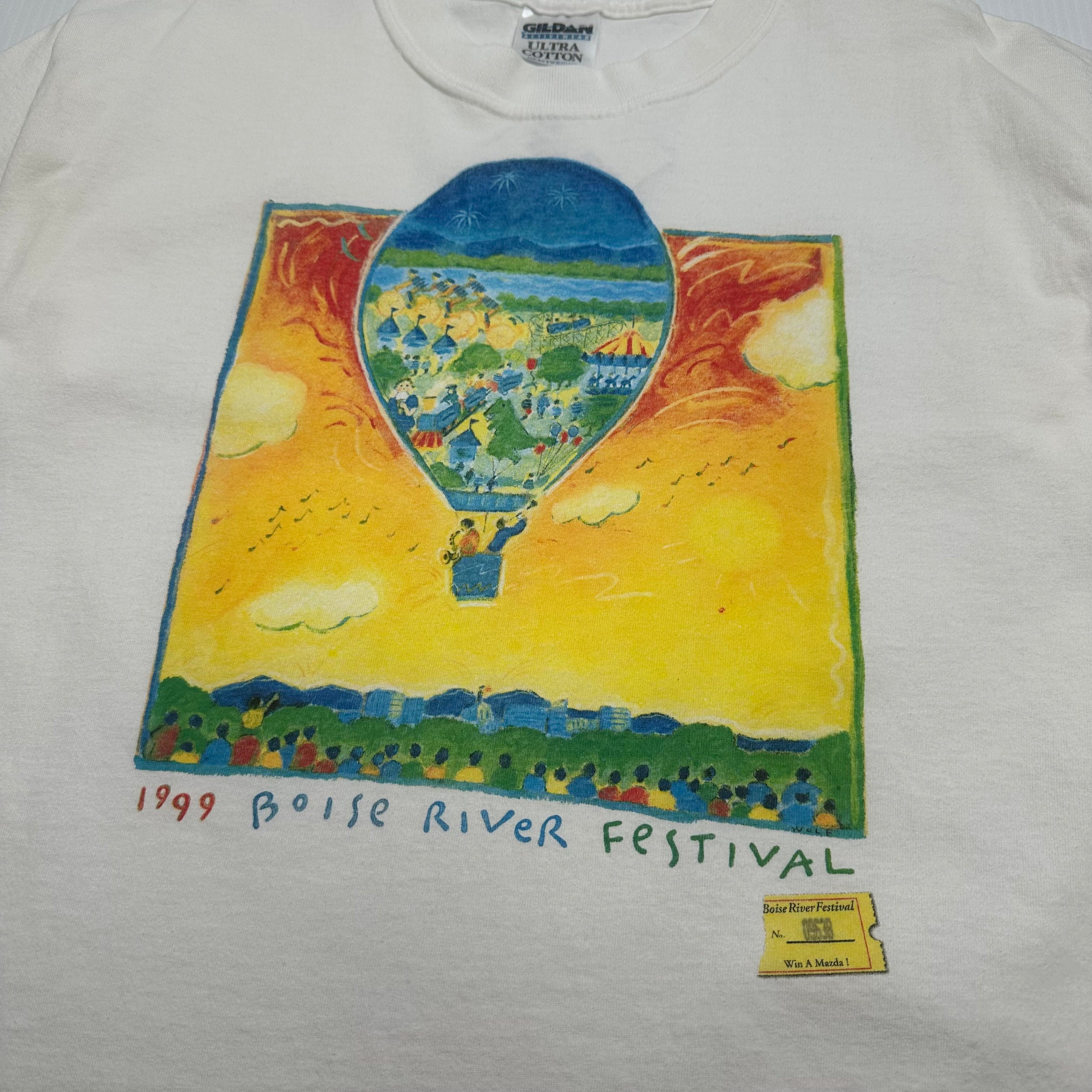 1999 Boise River Festival Hot Air Balloon Tee L