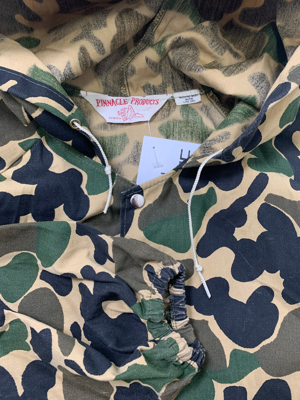 Vintage Pinnacle Products Duck Camo Packable Light Hunting Jacket XL