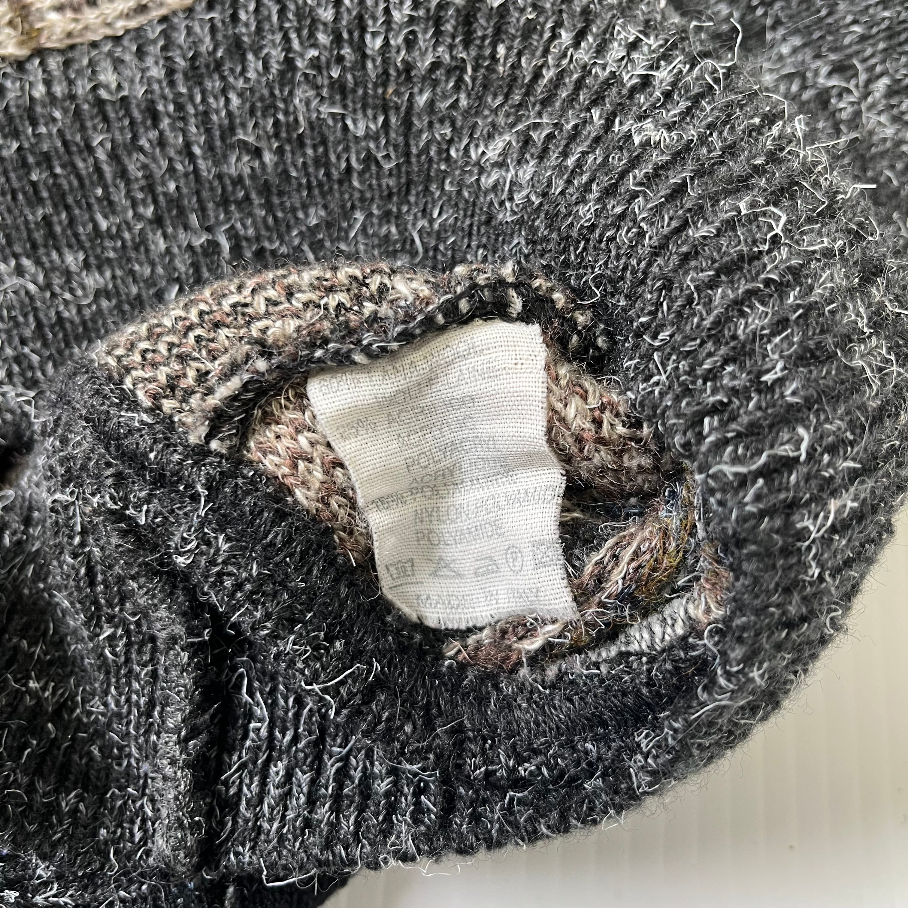 Vintage Arnold Palmer Patchwork Knit Sweater L