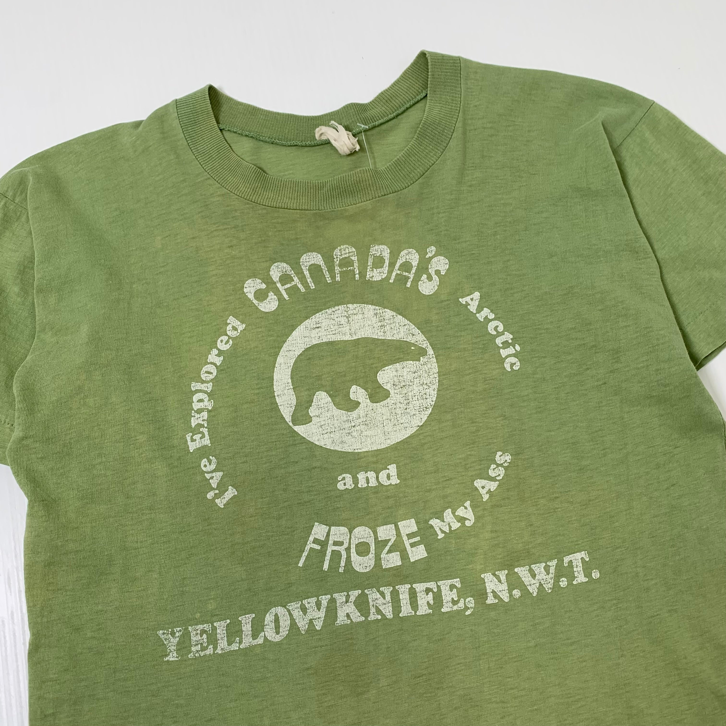 70s Canada's Arctic Yellowknife Polar Bear Tee XS
