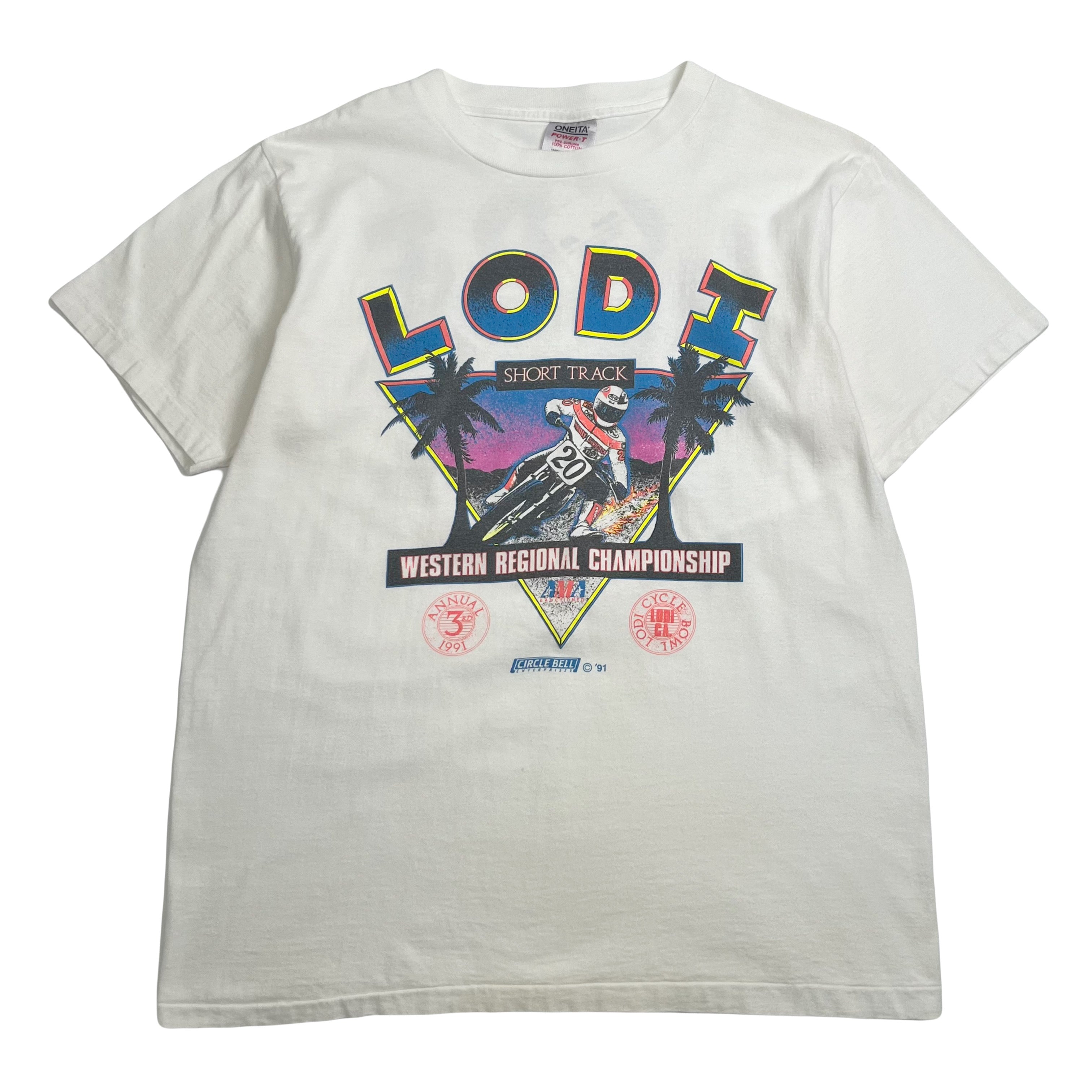 1991 Lodi Short Track Racking Graphic Tee XL