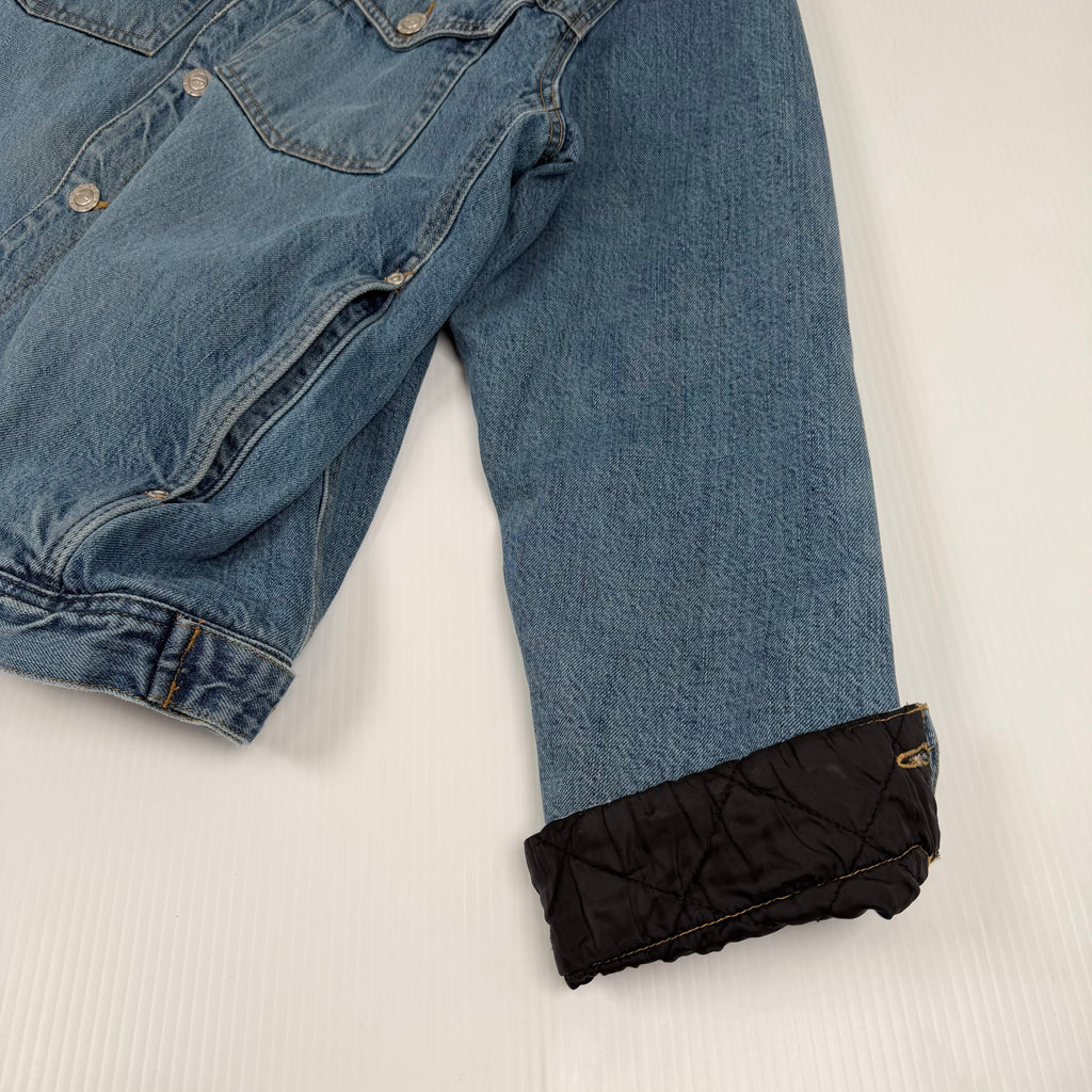 Y2K Oakley Sherpa Lined Denim Jacket L