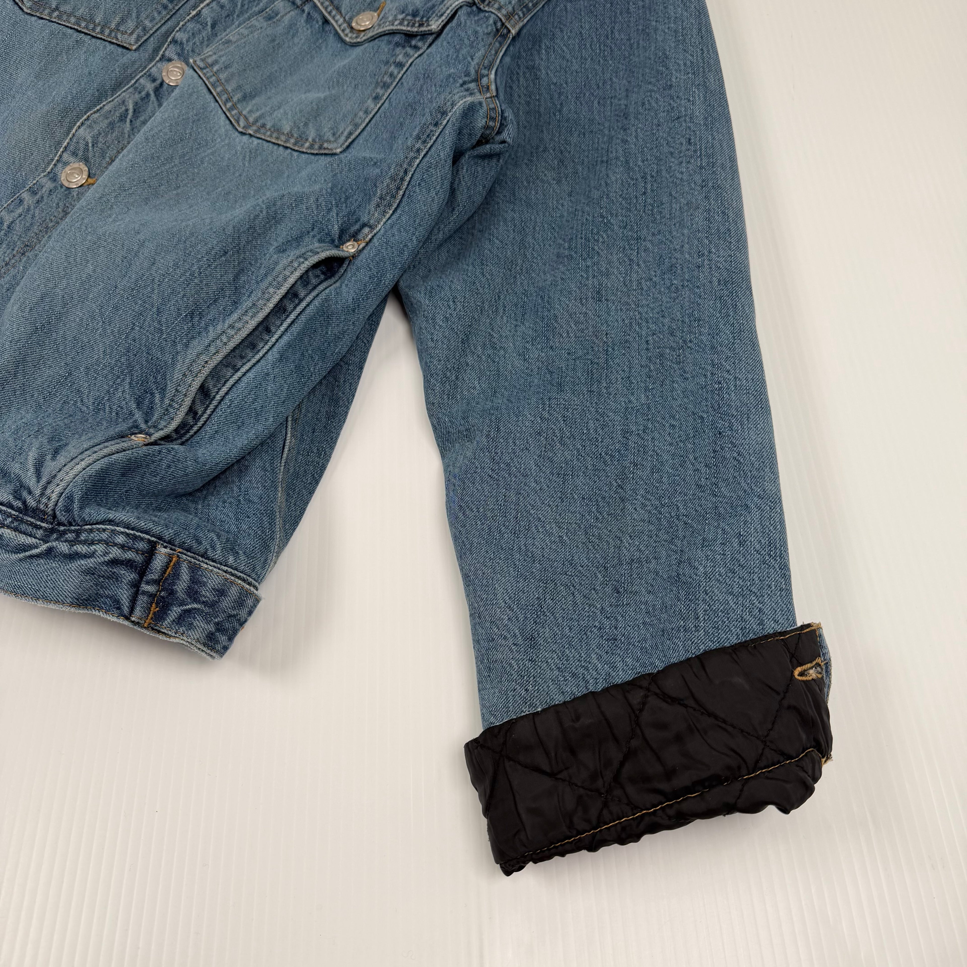 Y2K Oakley Sherpa Lined Denim Jacket L