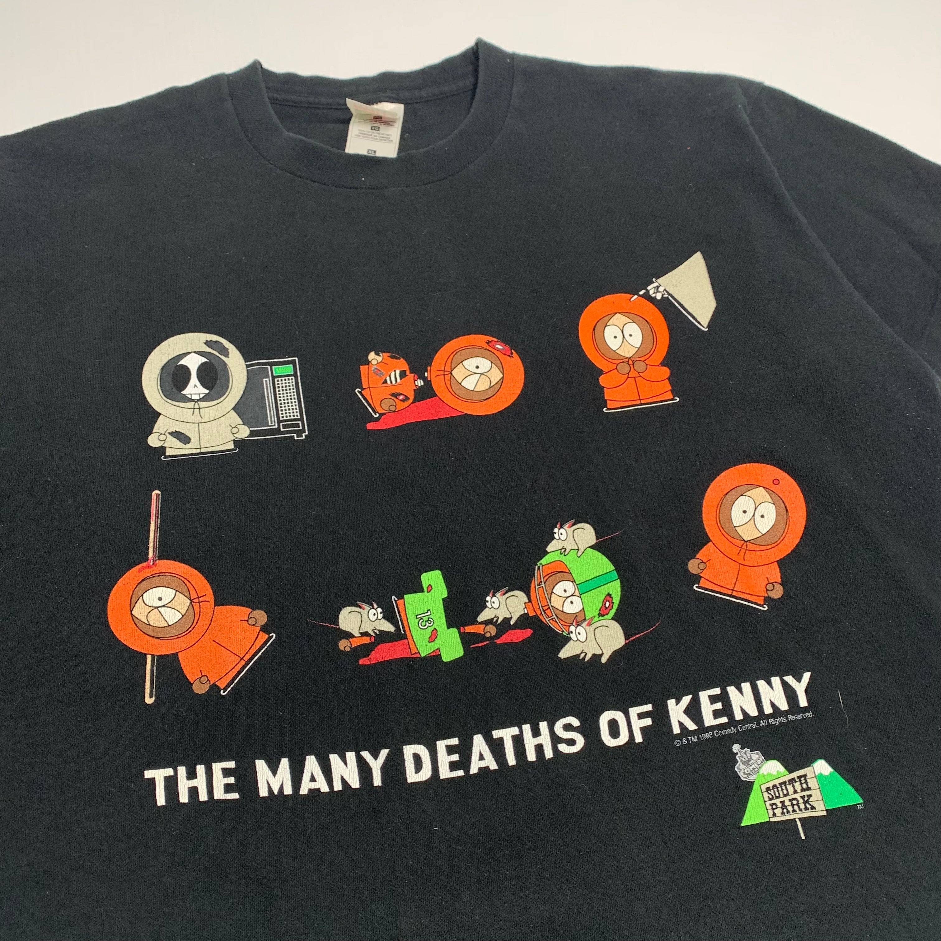 1998 South Park The Many Deaths Of Kenny Tee XL