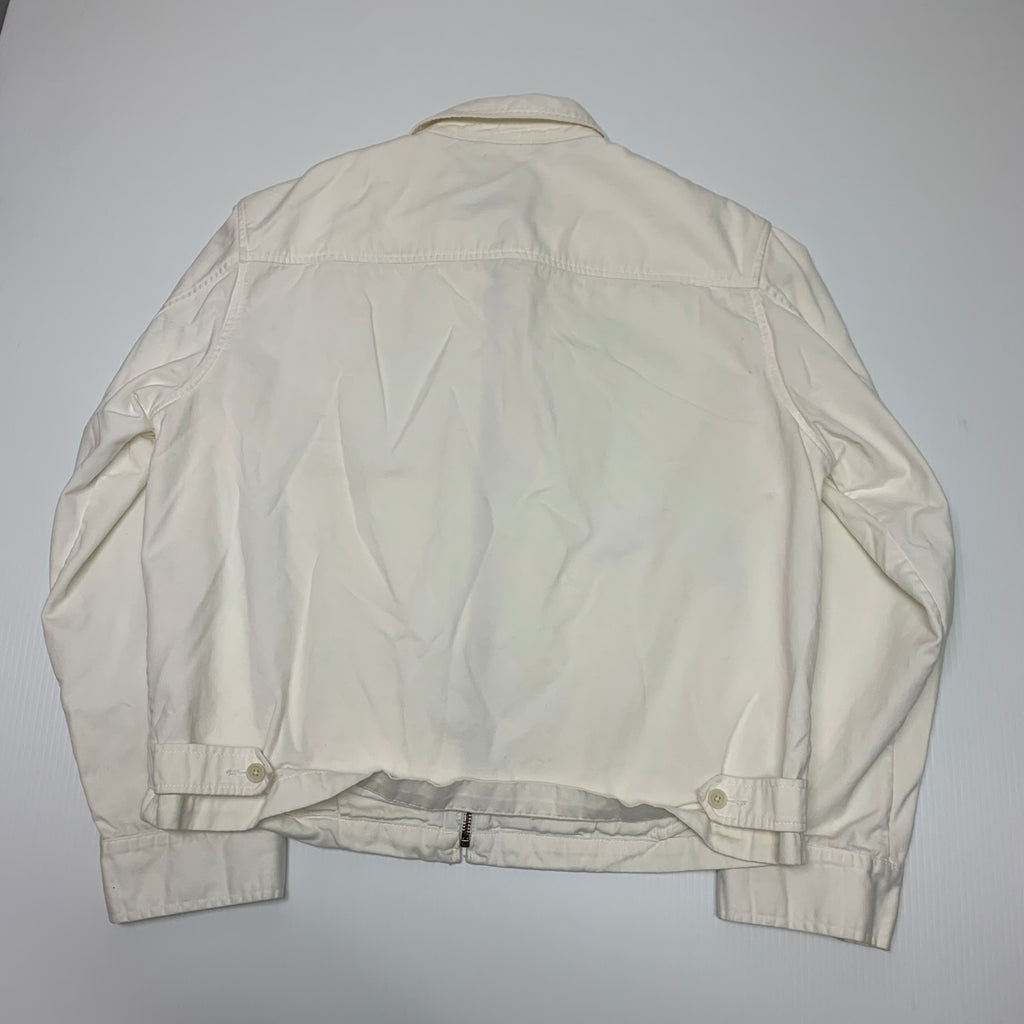 90s White Polo Harrington Jacket L