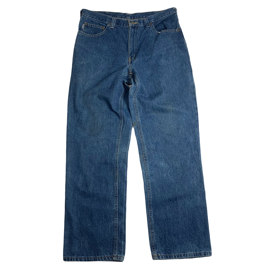 Carhartt Relaxed Fit Medium Wash Carpenter Denim 34