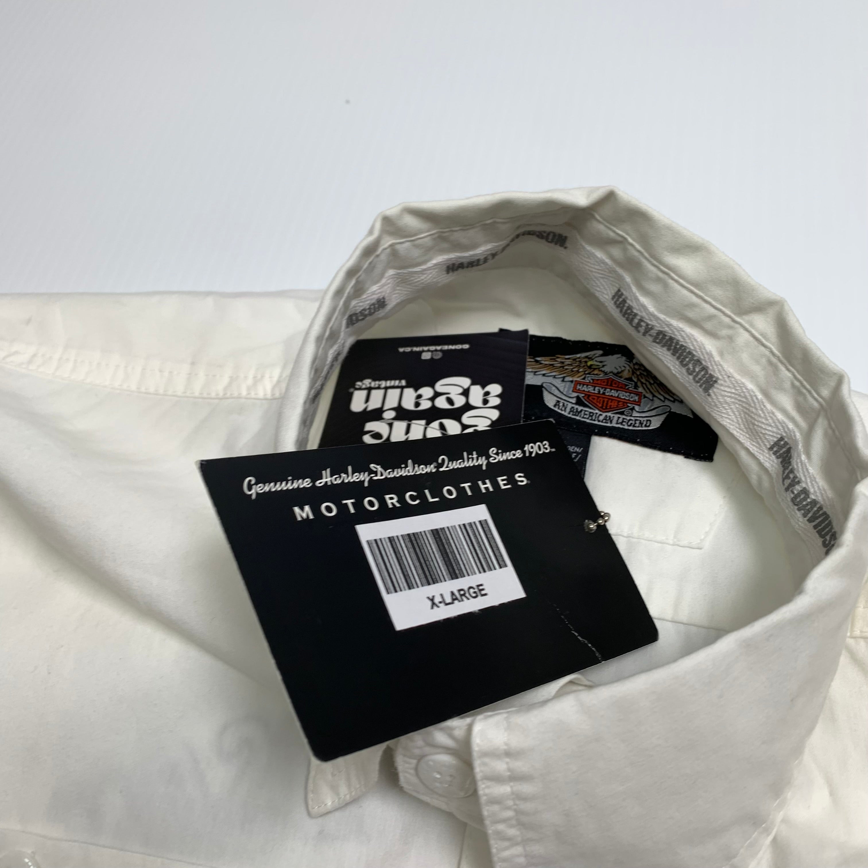 BNWT Harley Davidson Embroidered Button-Up Shirt L