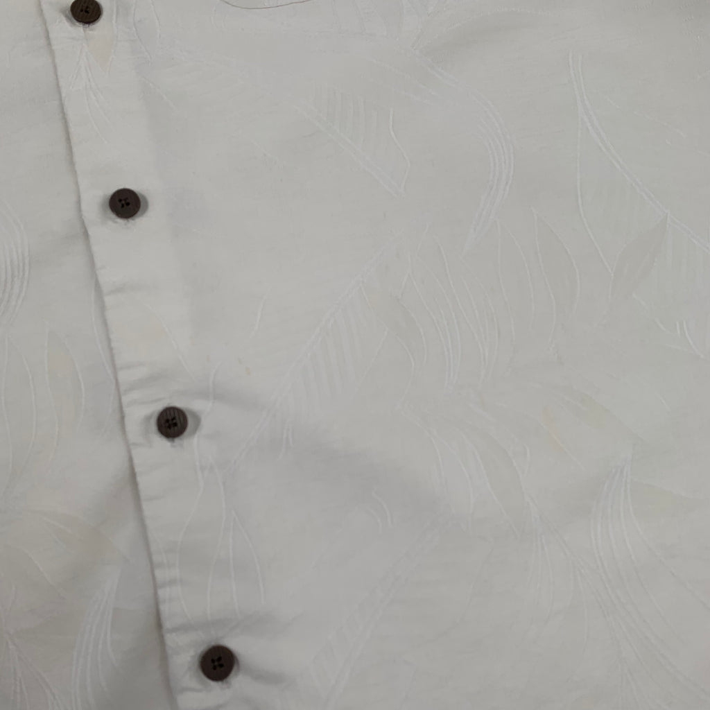 Woody's Floral Print Short Sleeve Cropped Button Up XXL