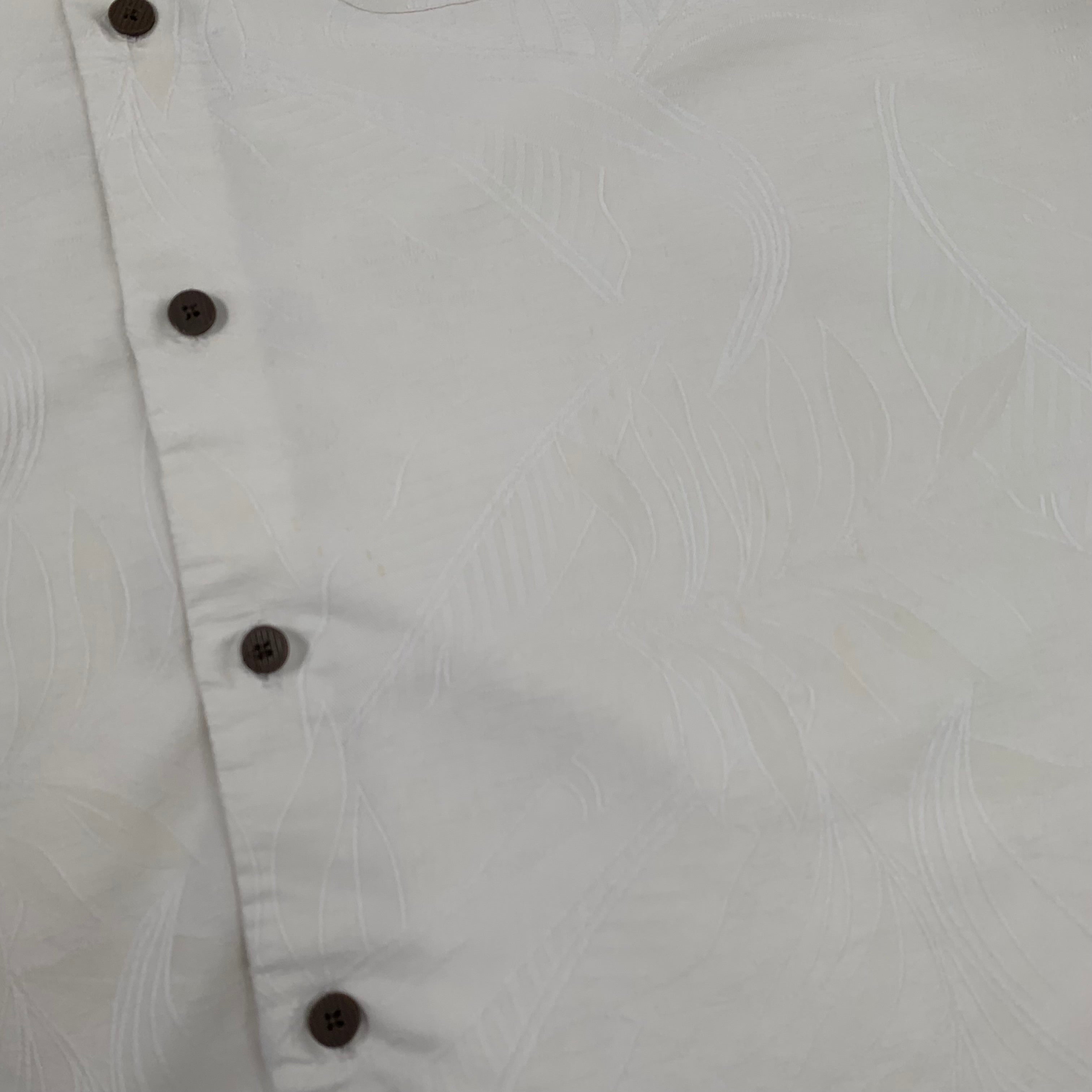Woody's Floral Print Short Sleeve Cropped Button Up XXL