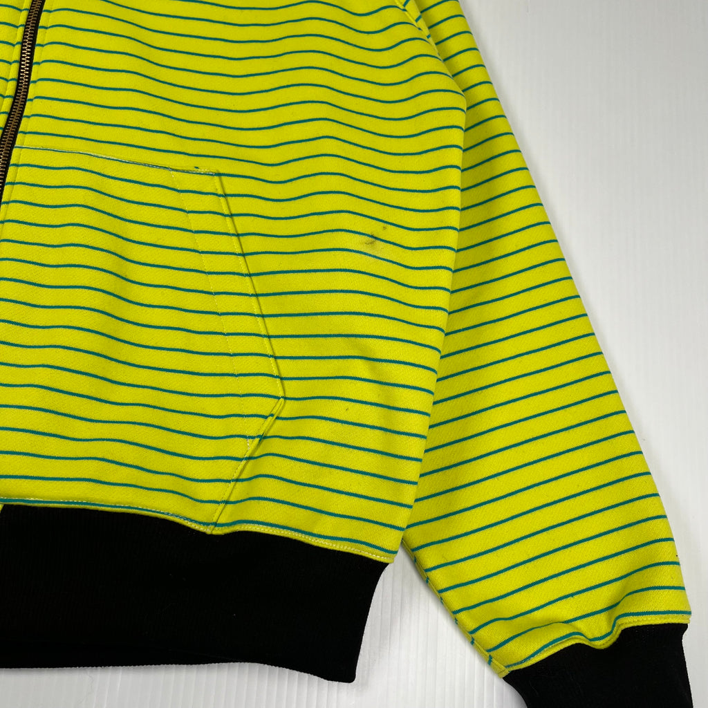 Rework Striped Double Zip Hoodie L