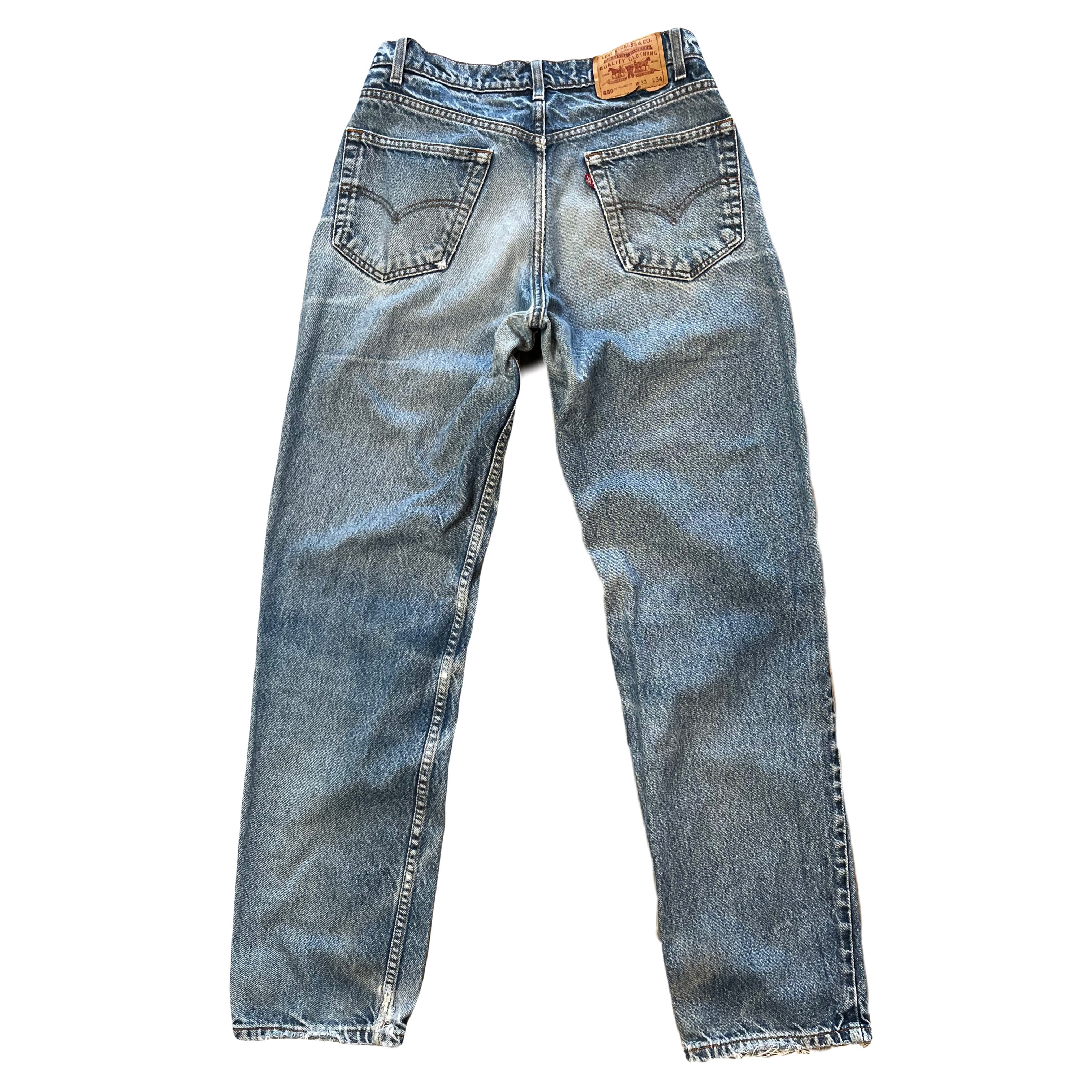 Vintage Levi's 550 Medium Wash Distressed Denim 31
