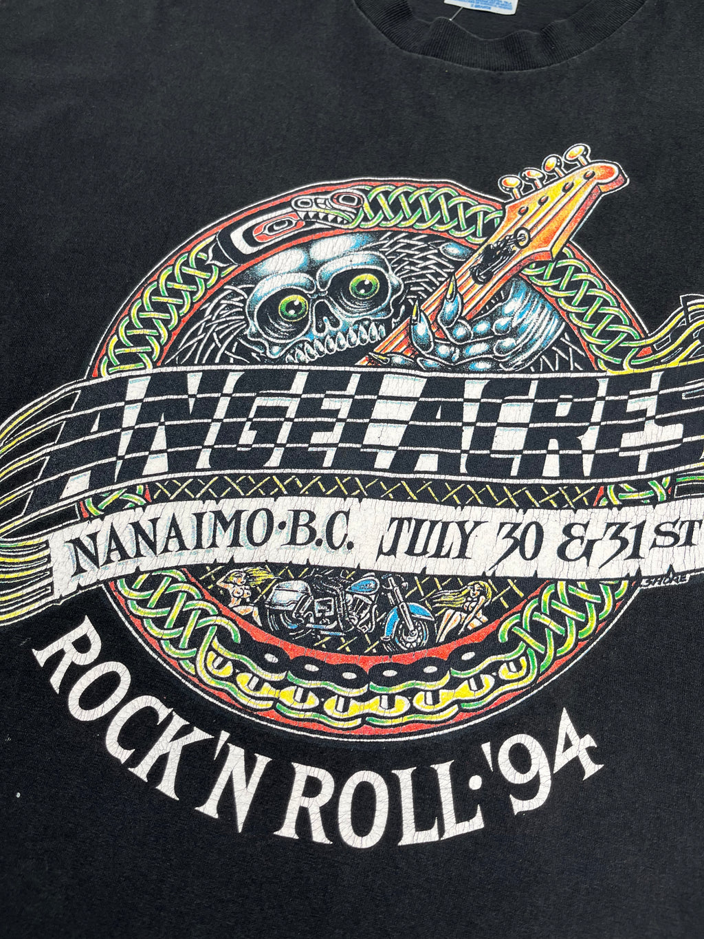 1994 Angel Acres Rock 'N Roll Nanaimo BC Music Tee XL