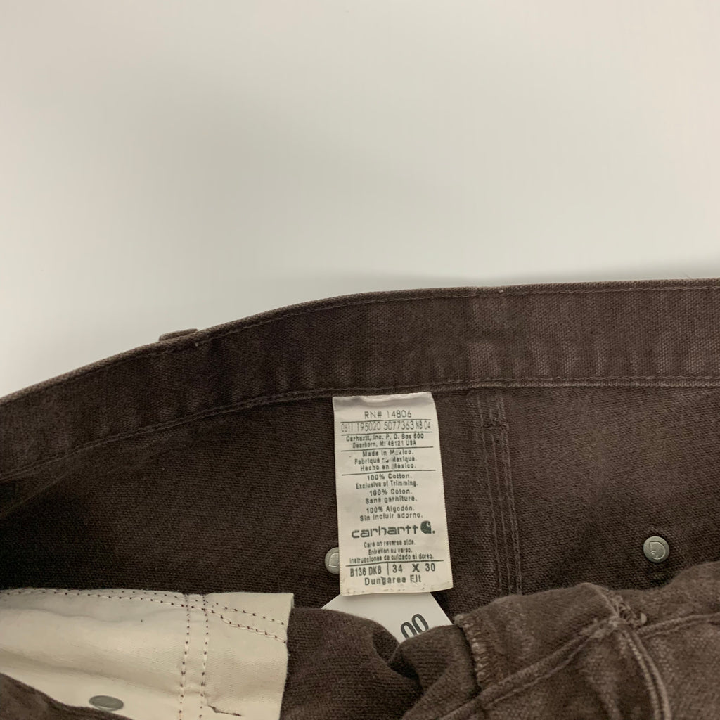 Brown Carhartt Double Knee Denim 32