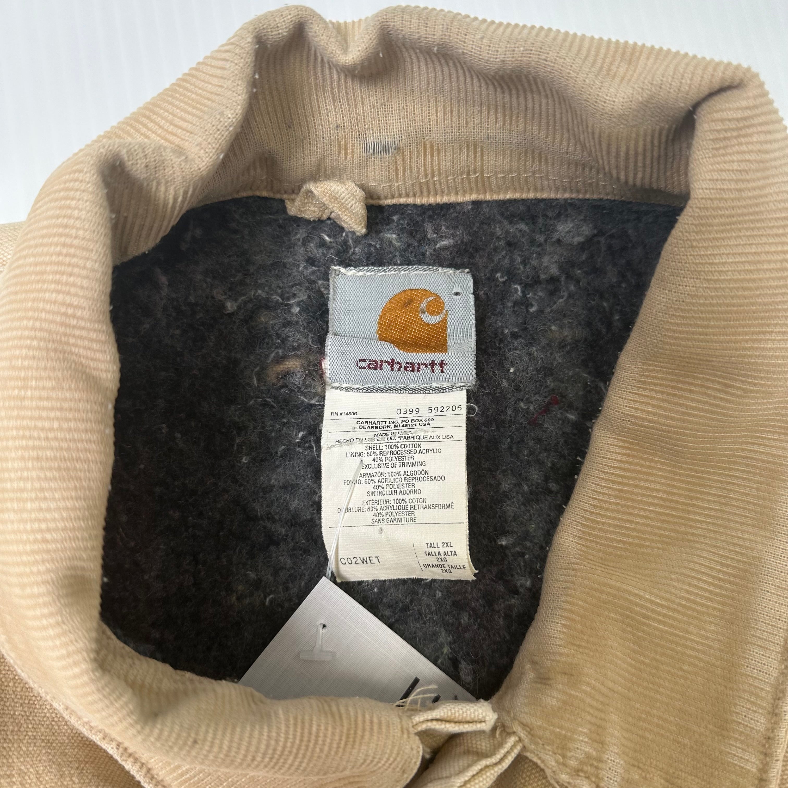 Vintage Carhartt Blanket Lined Faded Chore Coat XXL