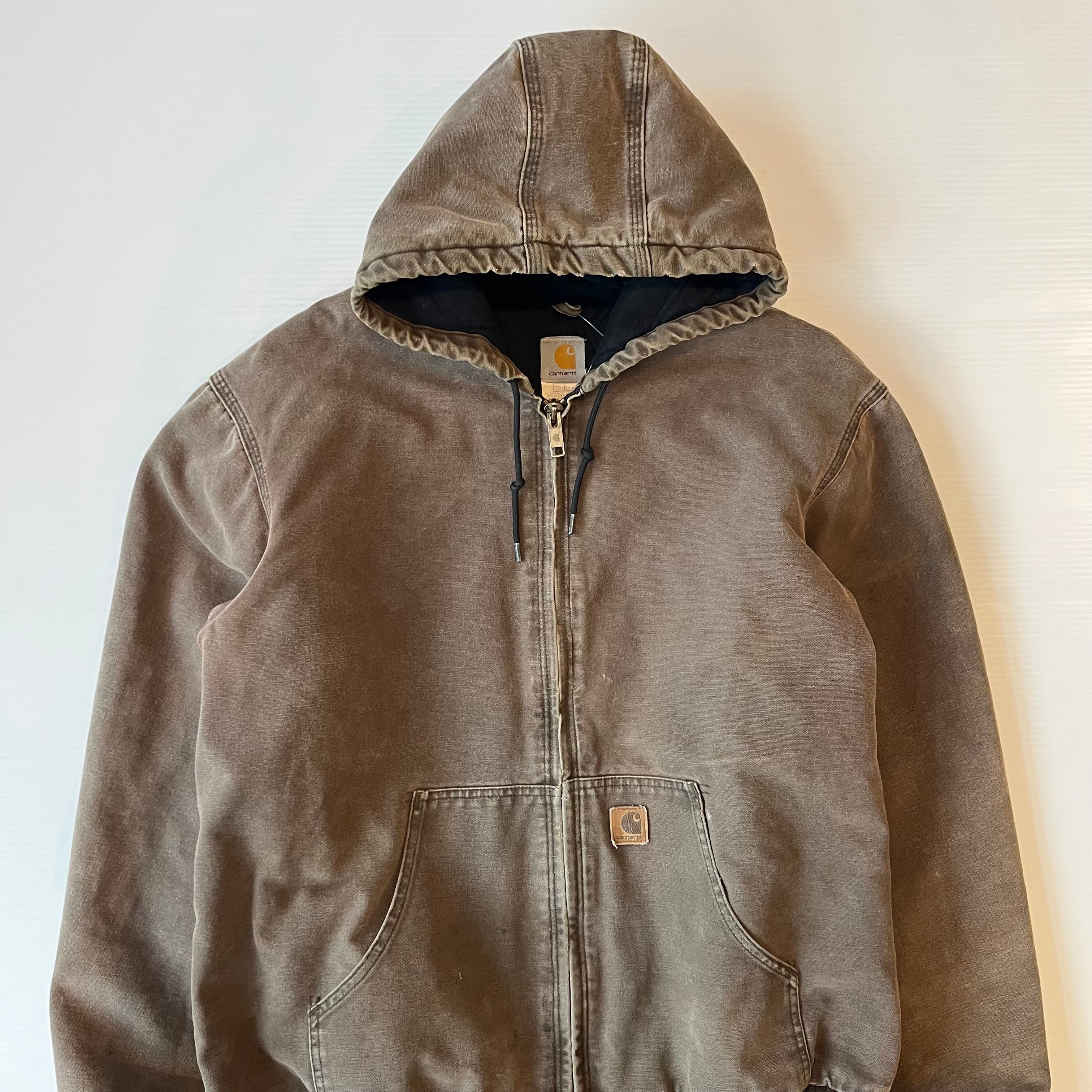 Vintage Carhartt Faded Hooded Zip Jacket XL