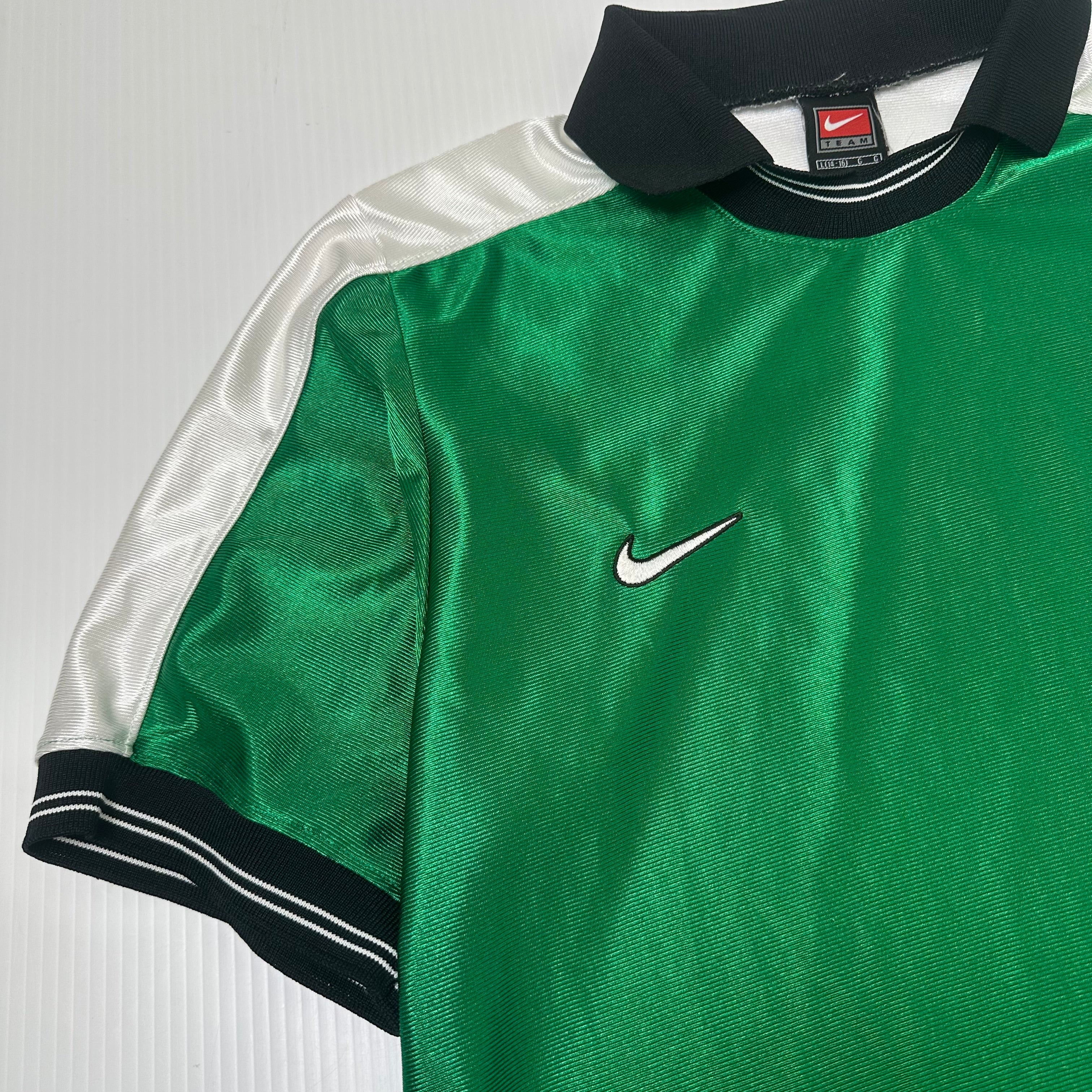 Vintage Nike Mini Swoosh Collared Short Sleeve Jersey L
