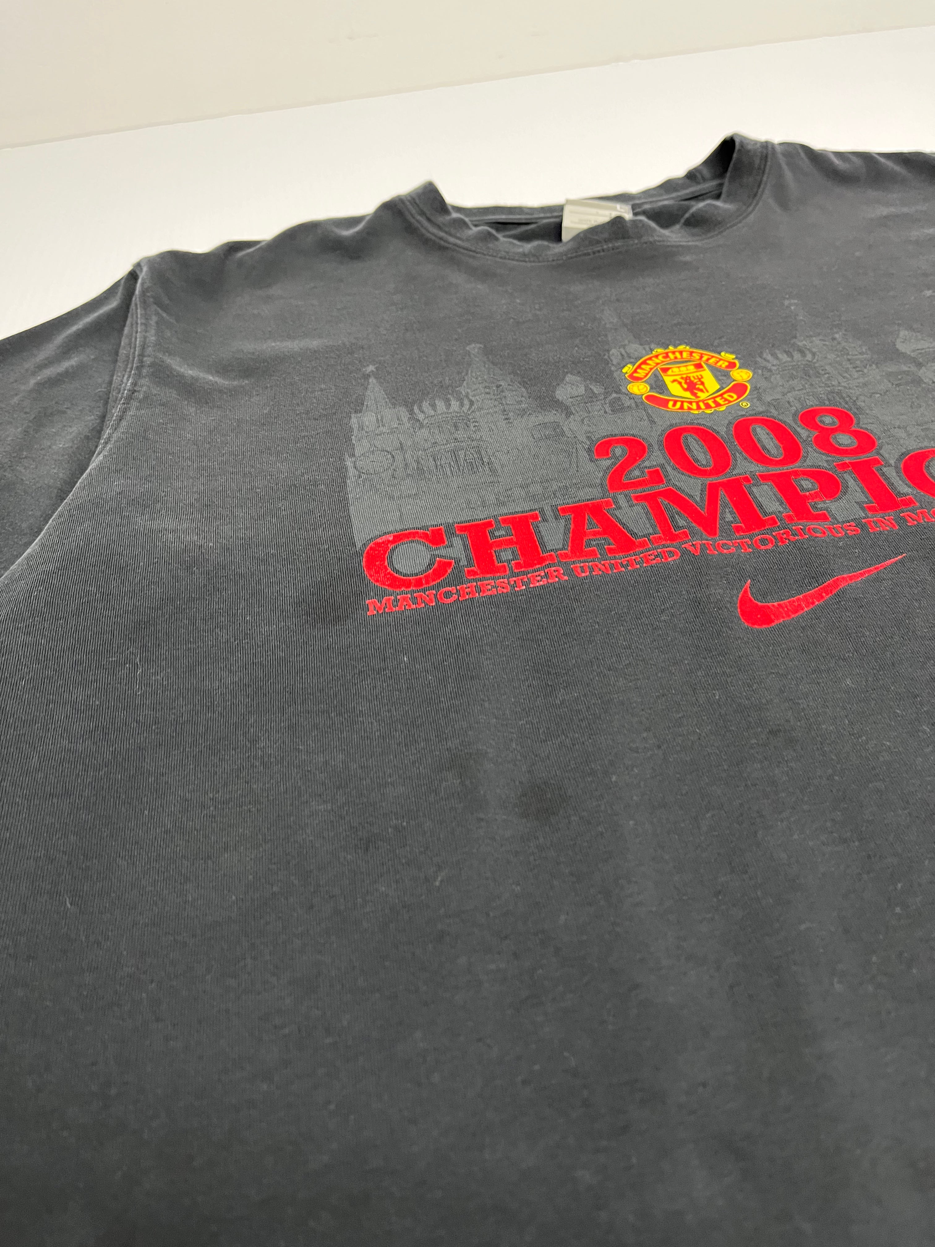 08’ Champs Manchester United Nike Tee L